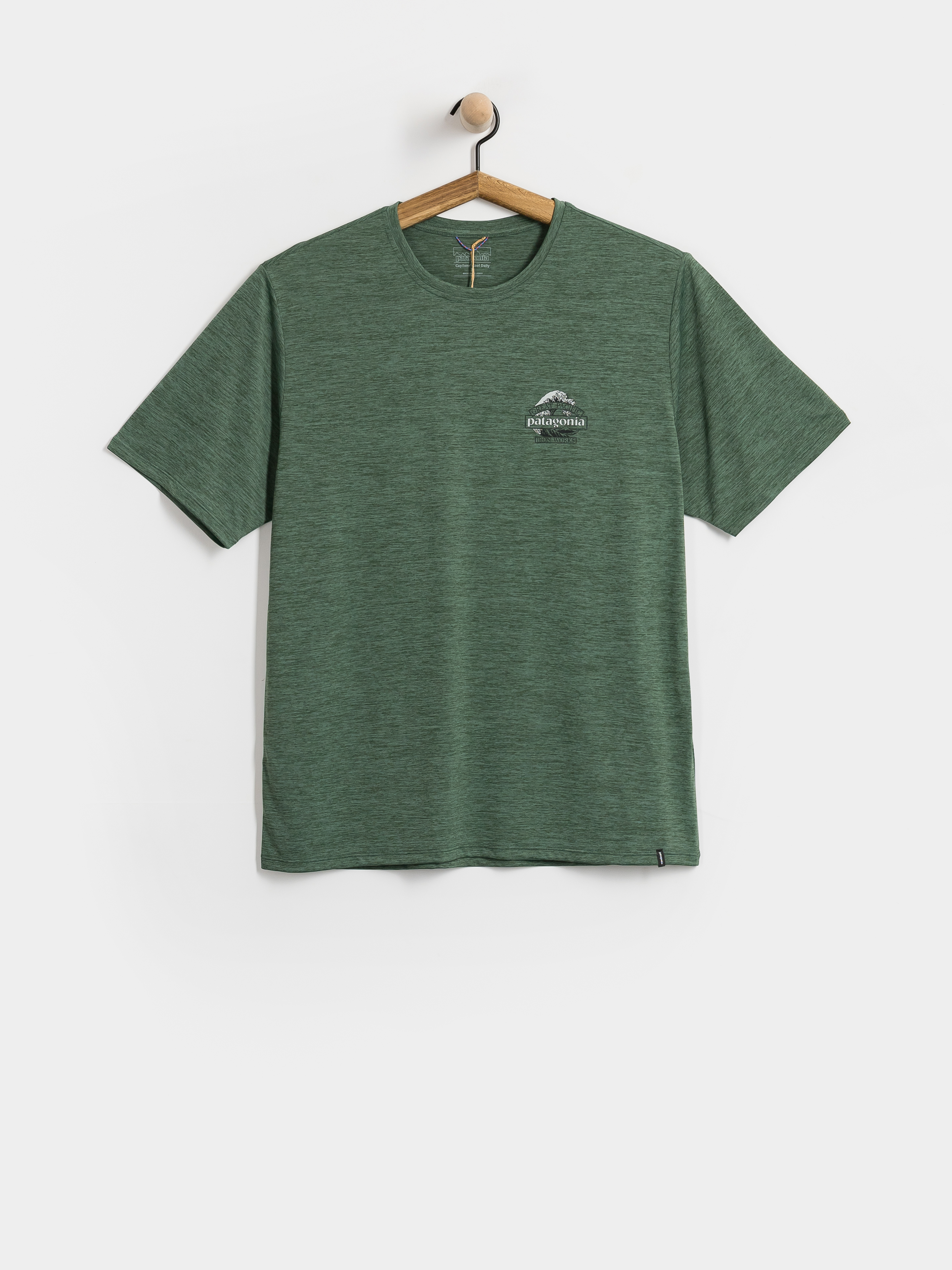 Tricou Patagonia Cap Cool Daily Great Waves (canopy green light canopy green x dye)