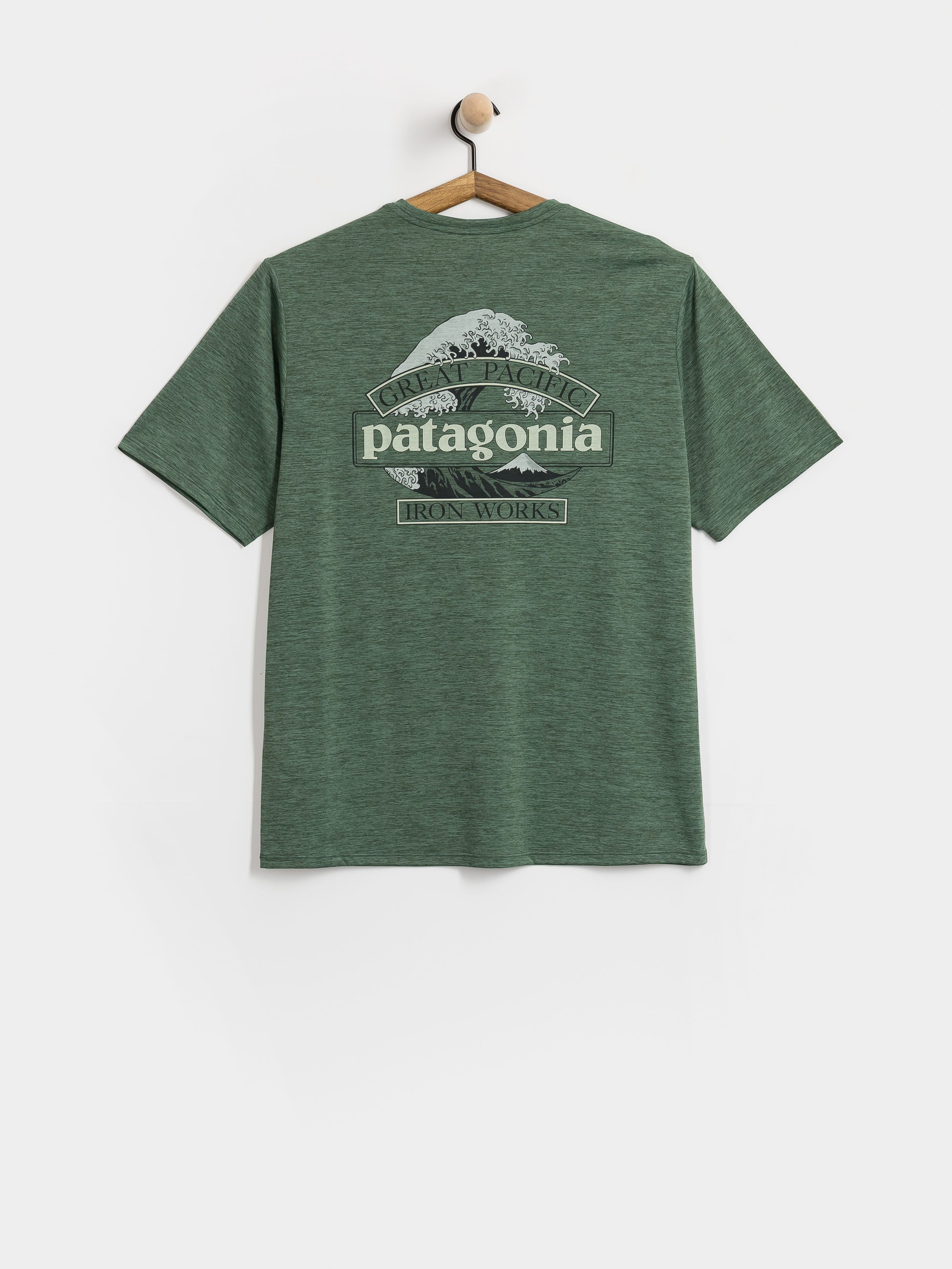 Tricou Patagonia Cap Cool Daily Great Waves (canopy green light canopy green x dye)