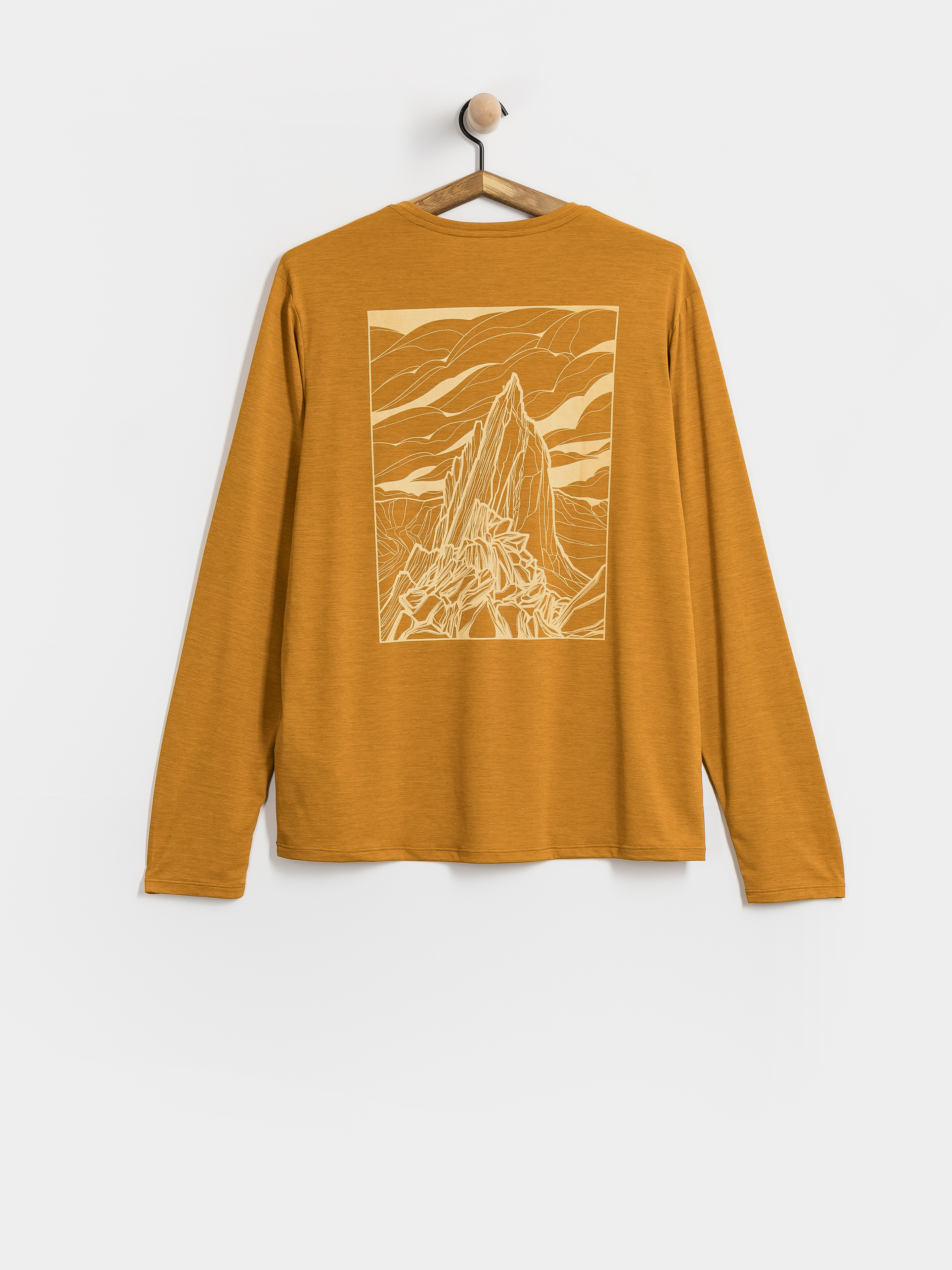 Longsleeve Patagonia Cap Cool Daily Cloud Crag (cinnamon brown dark cinnamon brown x dye)