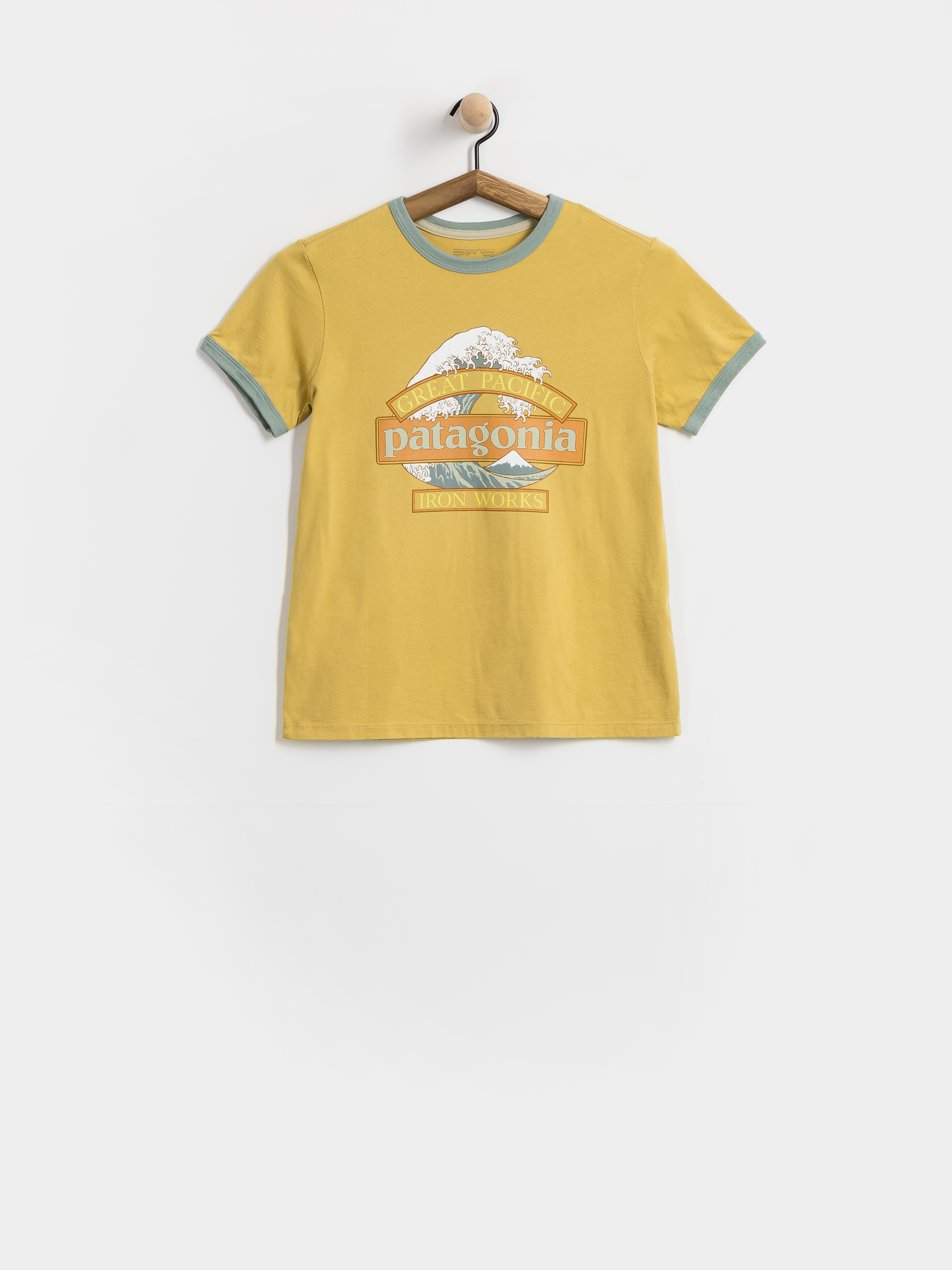 Tricou Patagonia Great Waves Ringer Wmn (lynx tan)