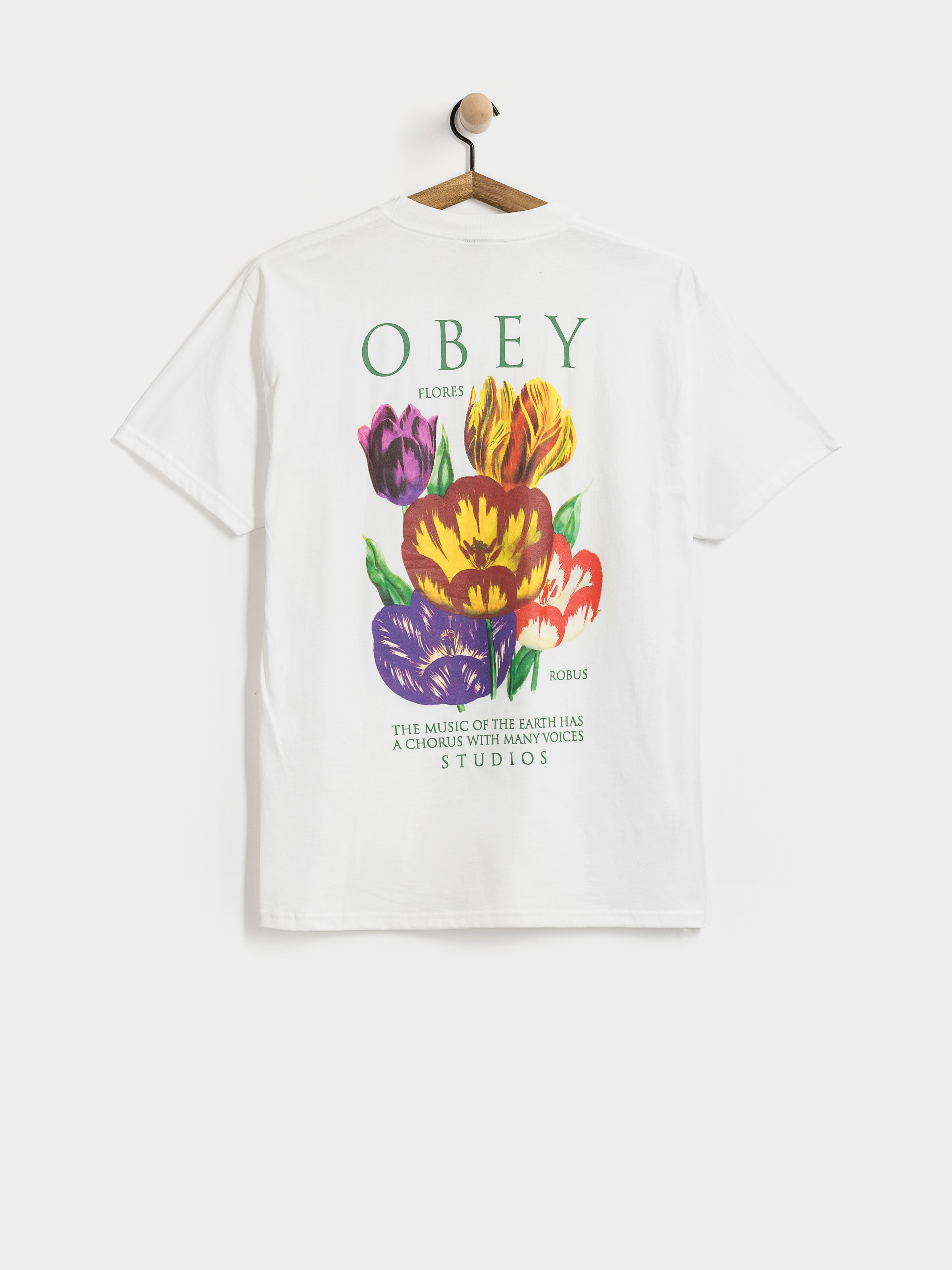 Tricou OBEY Flores Robus (white)