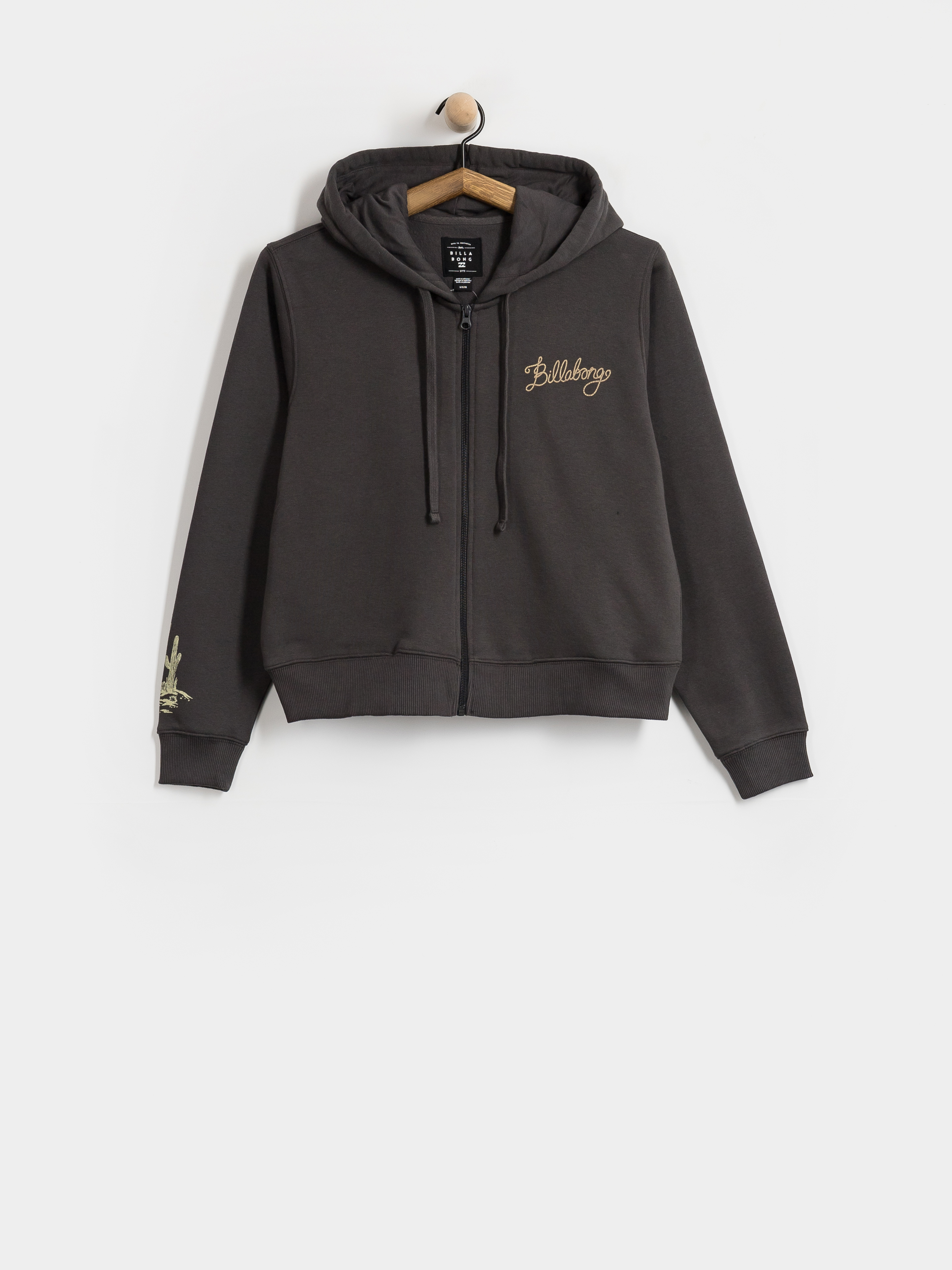 Hanorac cu glugă Billabong Familiar Roads ZHD Wmn (off black)