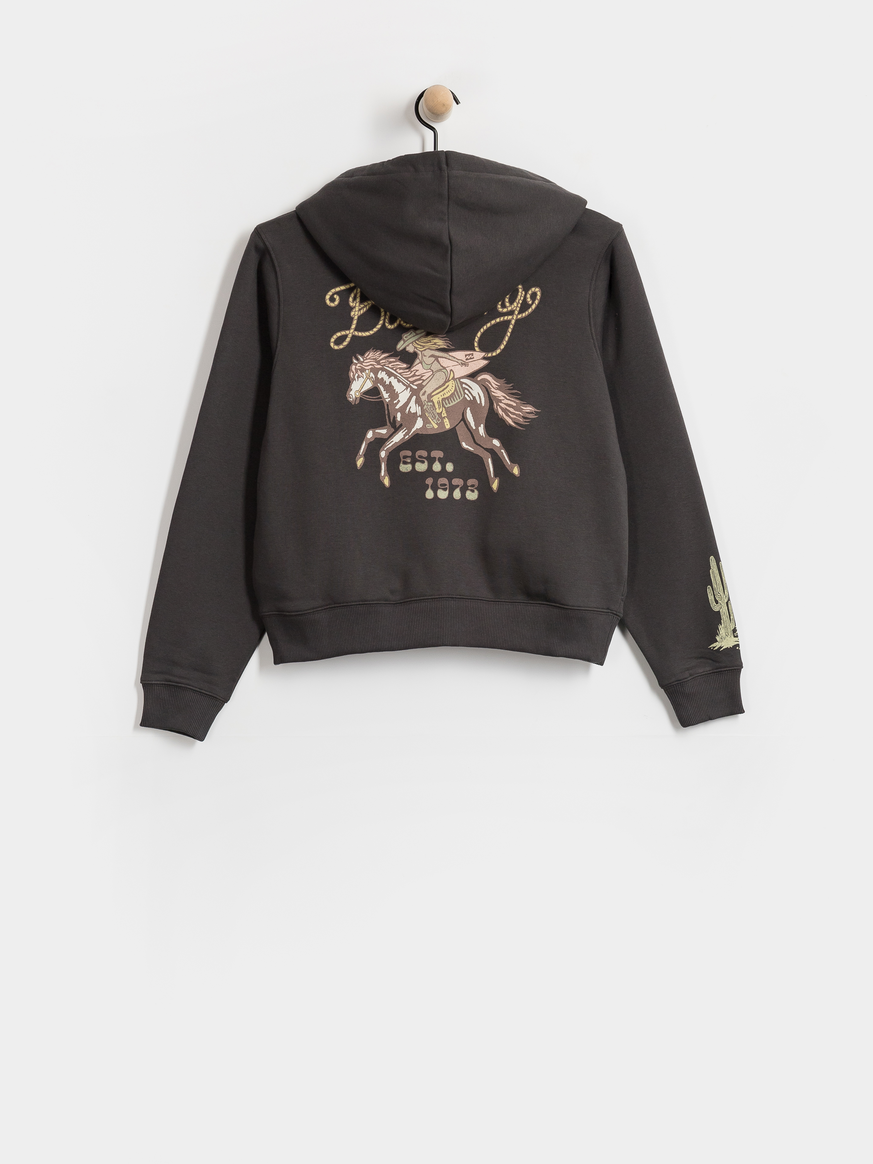 Hanorac cu glugă Billabong Familiar Roads ZHD Wmn (off black)
