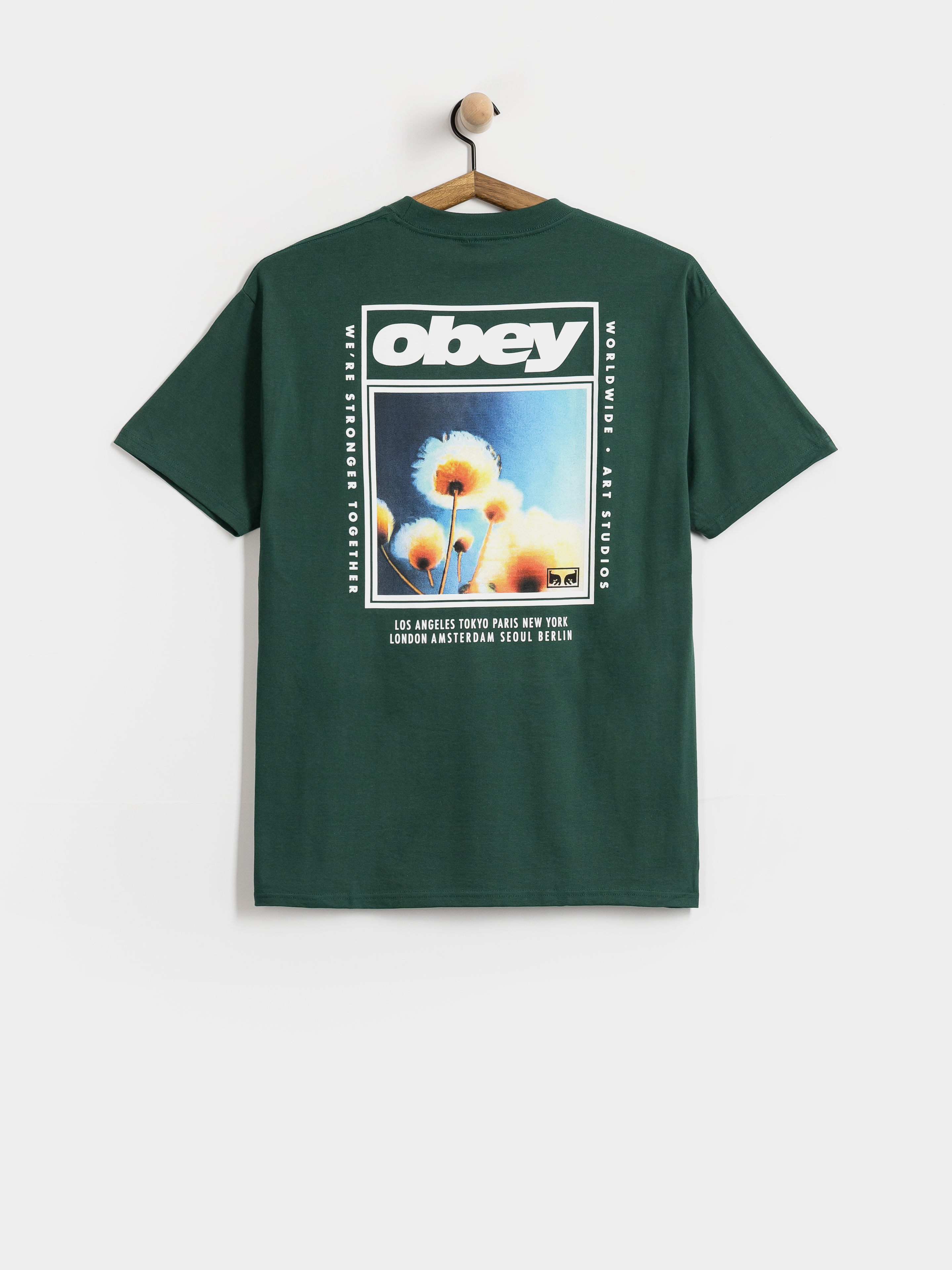Tricou OBEY Stronger Together (rainforest)