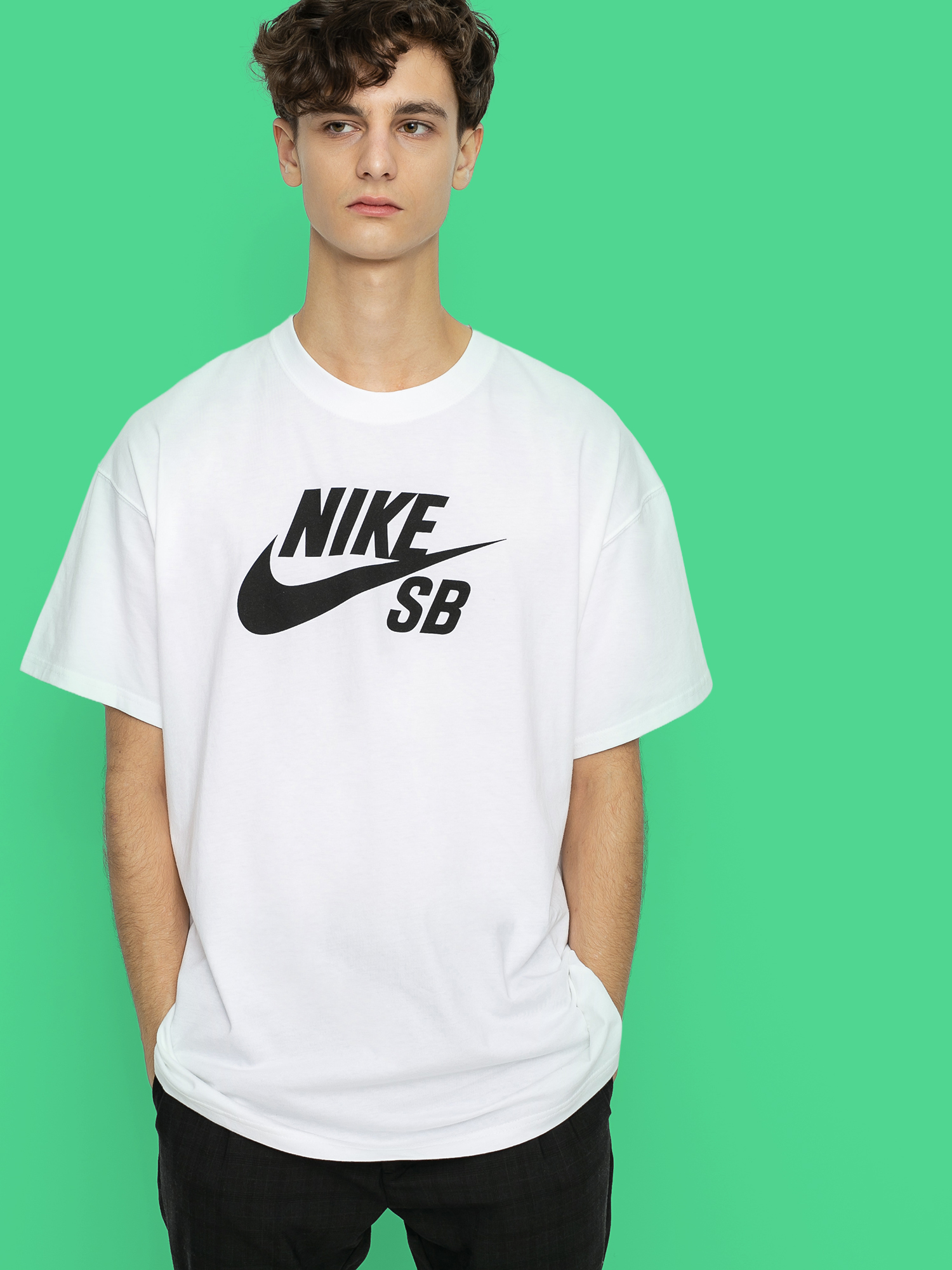 Tricou Nike SB Logo (white/black)