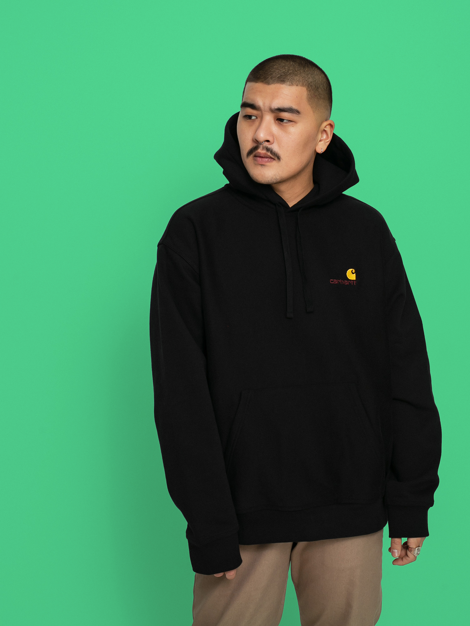 Hanorac cu glugu0103 Carhartt WIP American Script HD (black)