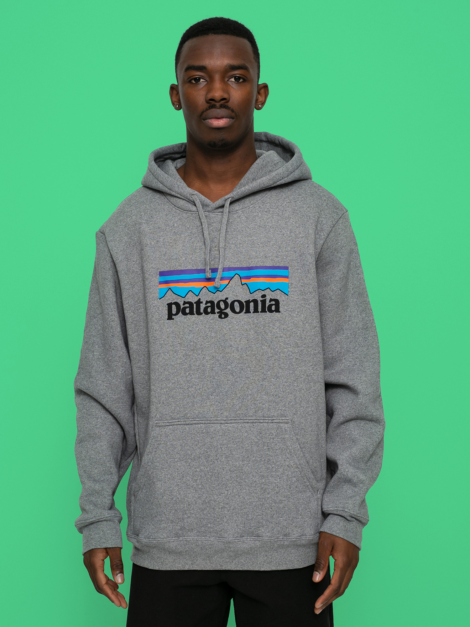 Hanorac cu glugă Patagonia Logo Uprisal HD (gravel heather)