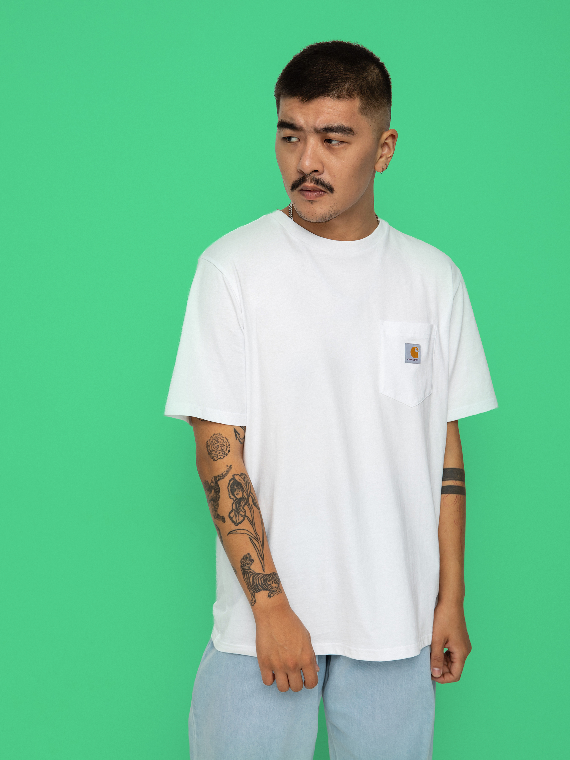 Tricou Carhartt WIP Pocket (white)
