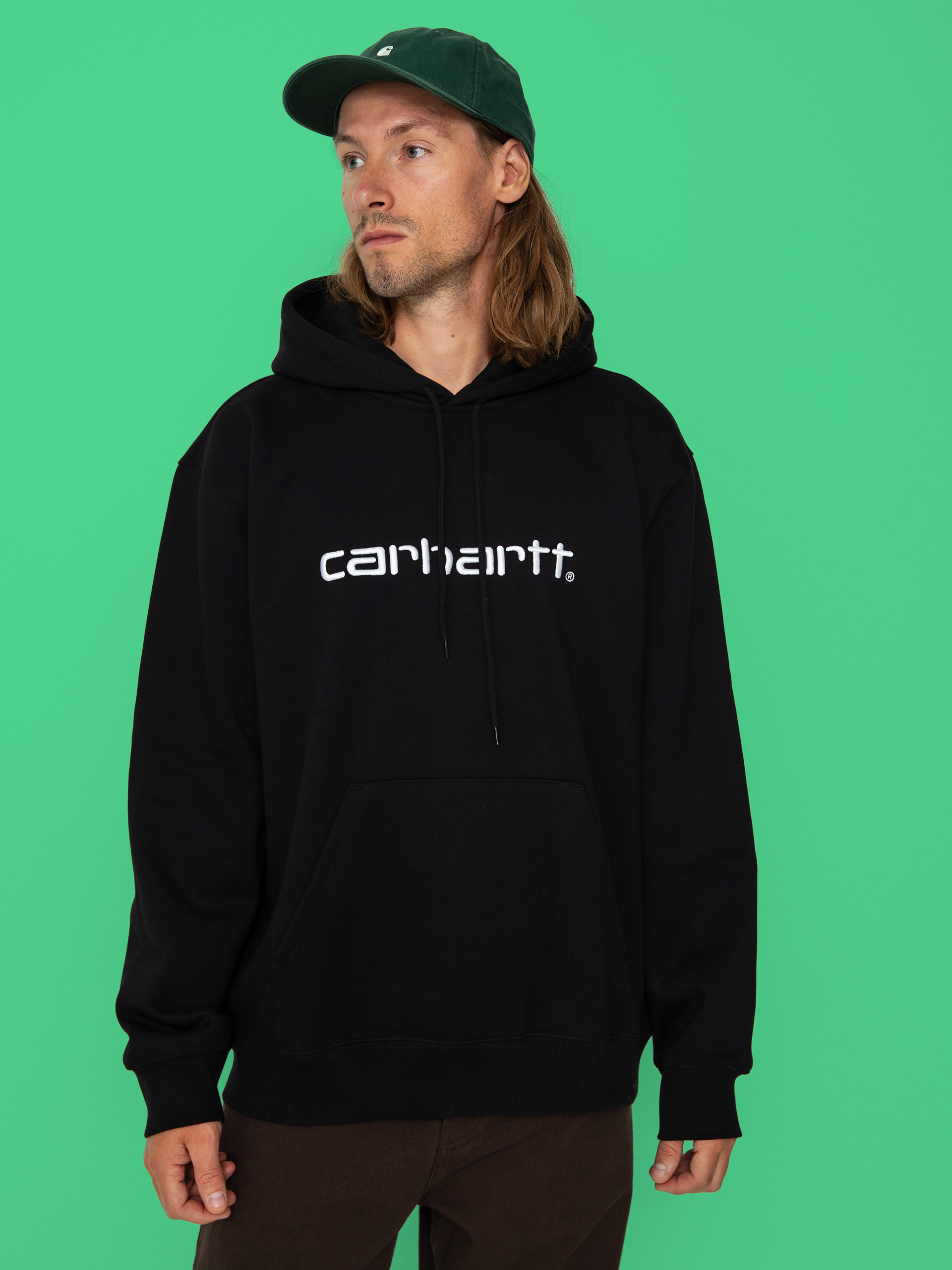 Hanorac cu glugu0103 Carhartt WIP Carhartt HD (black/white)