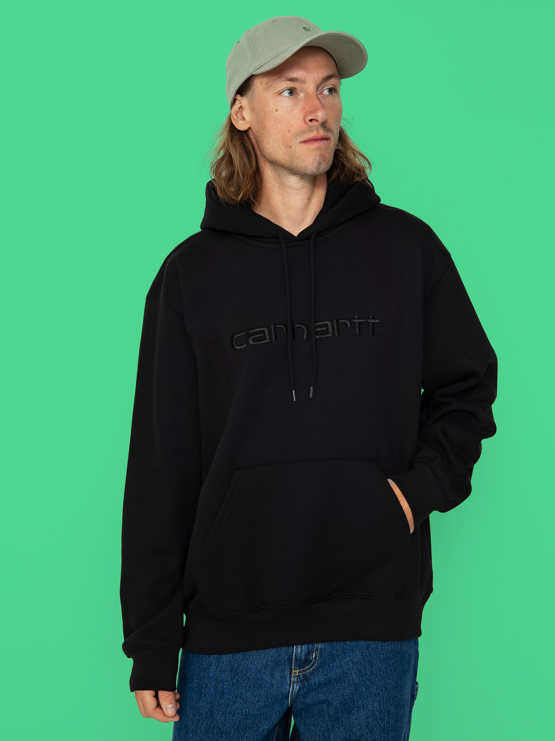 Hanorac cu glugă Carhartt WIP Carhartt HD (black/black)