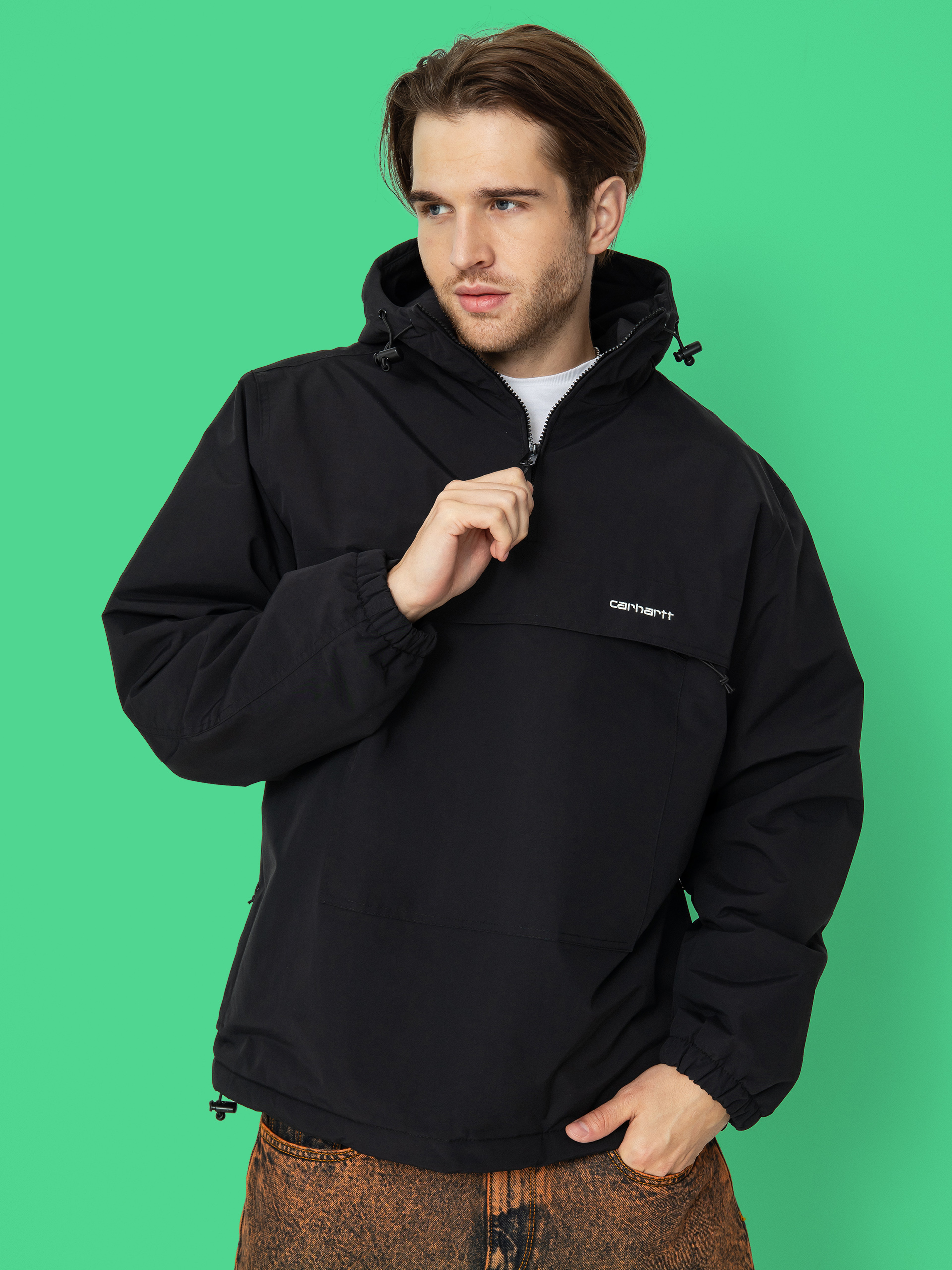 Geacă Carhartt WIP Windbreaker Pullover (black/white)