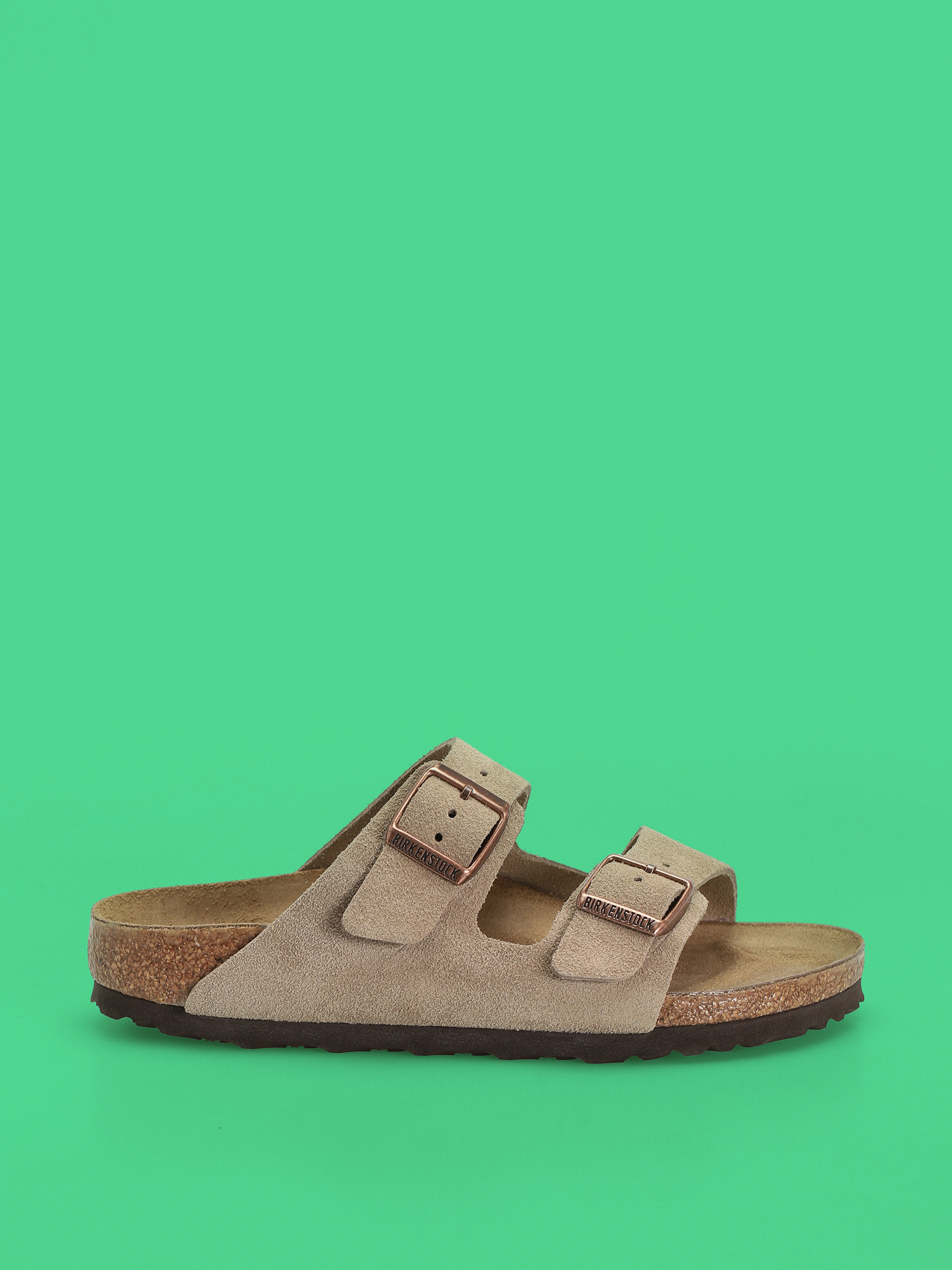 Șlapi Birkenstock Arizona Suede Leather Narrow Wmn (taupe)