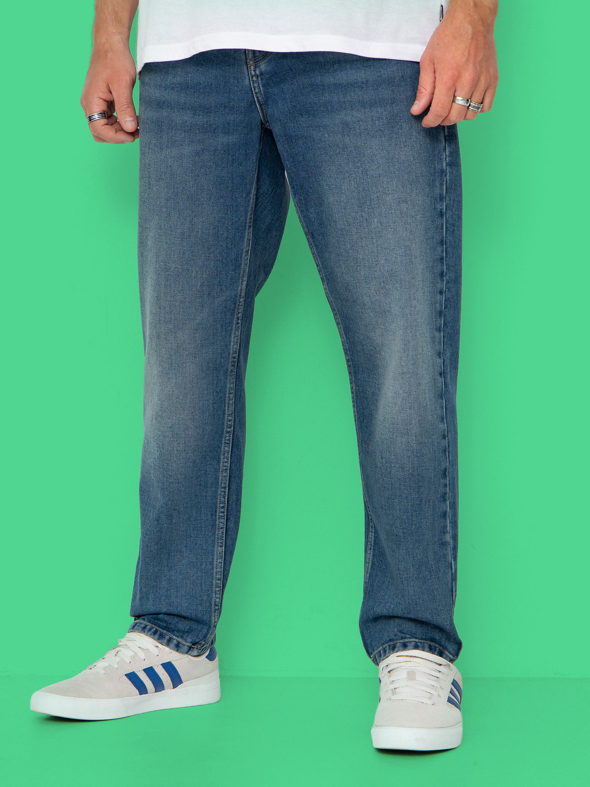 Pantaloni Carhartt WIP Newel (blue/dark used wash)