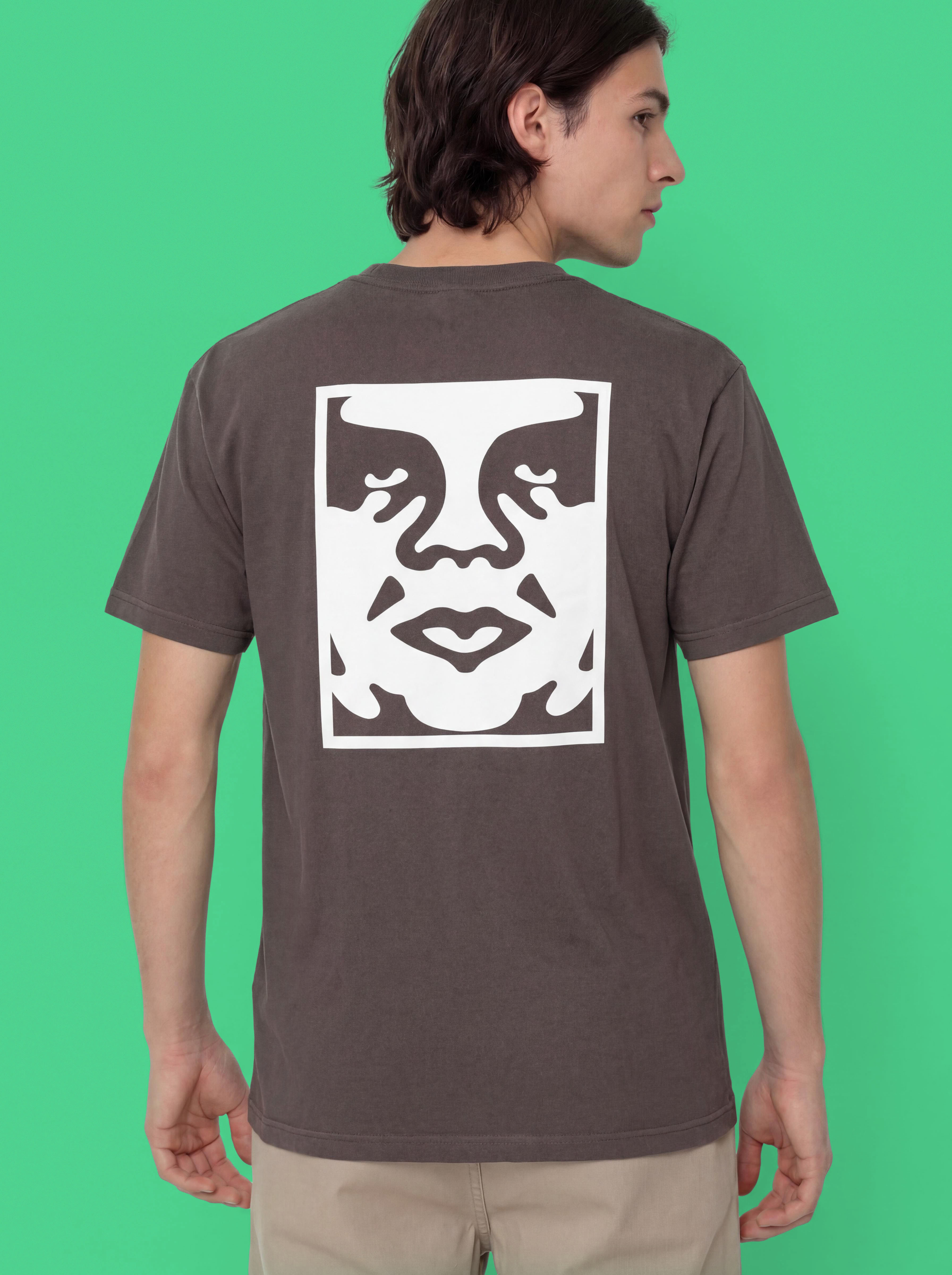 Tricou OBEY Obey Bold Icon Face (pigment dusty black)