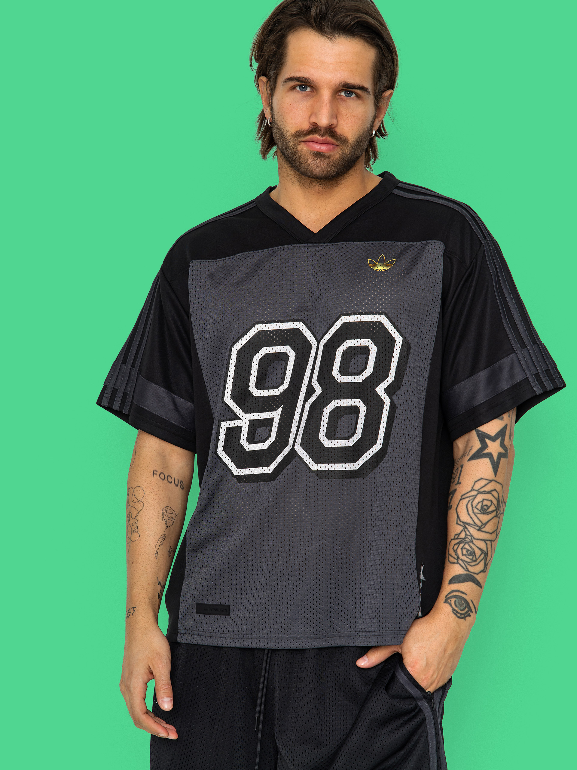 Tricou adidas Tyshawn Jrsy (black/ironmt/carbon)