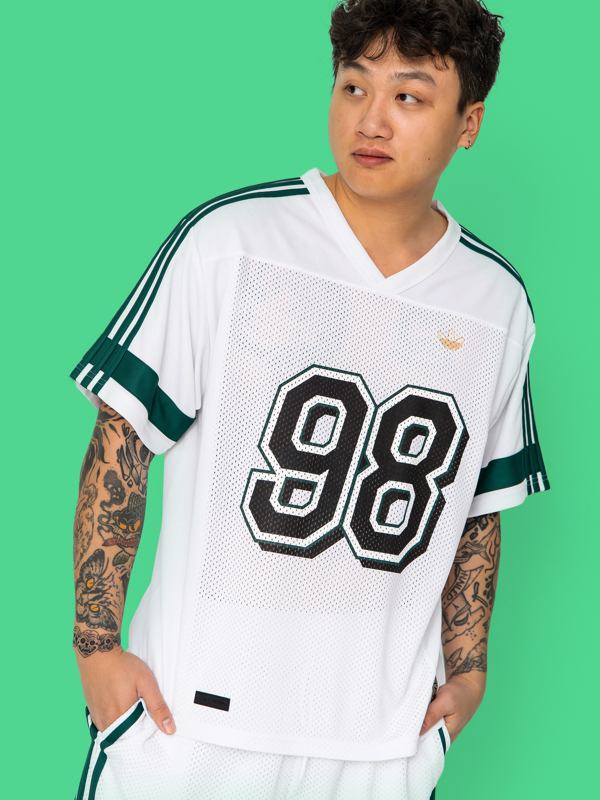 Tricou adidas Tyshawn Jrsy (white/cgreen)