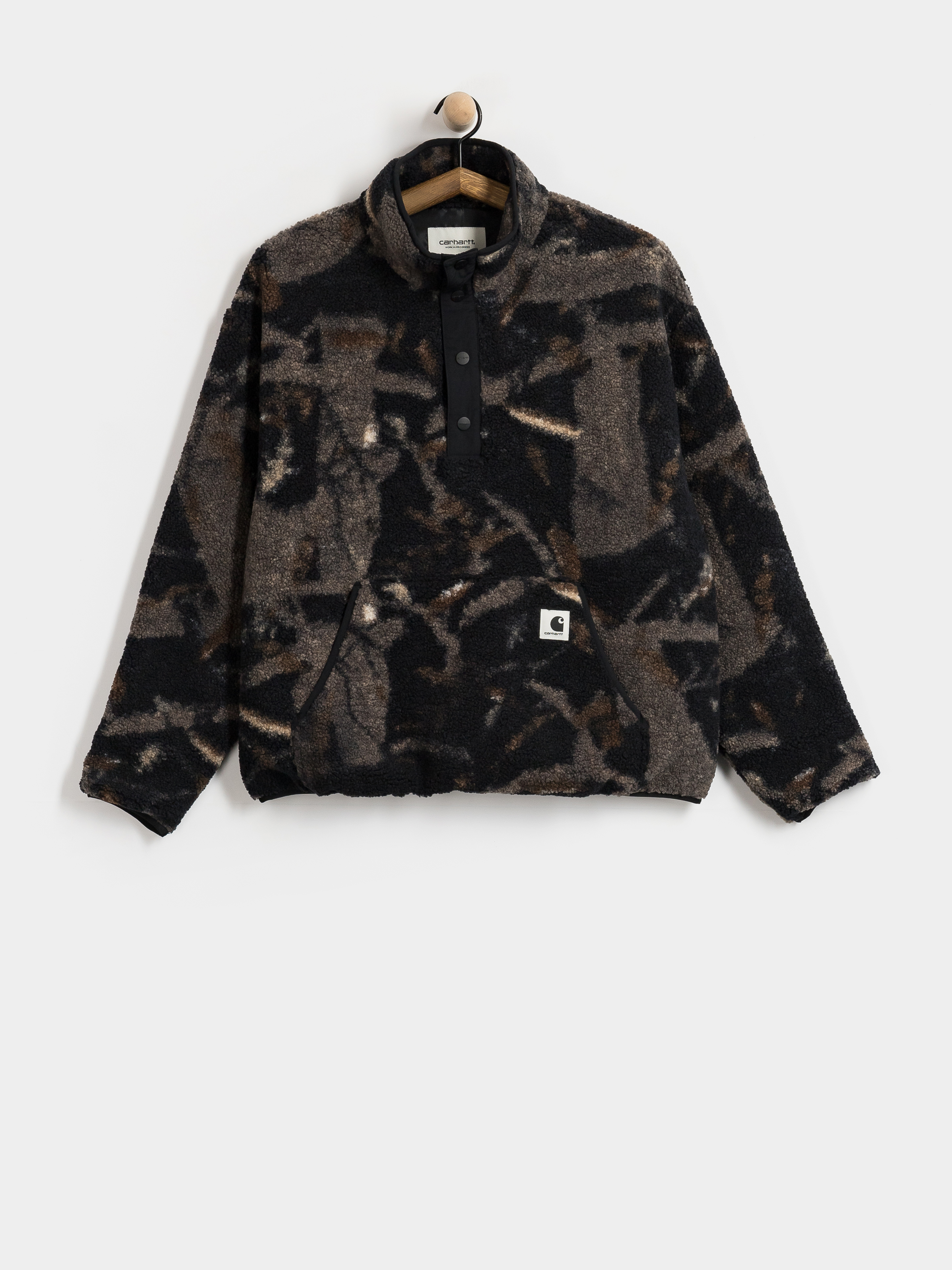 Hanorac din fleece Carhartt WIP Elliot Wmn (camo feather tree black/black)