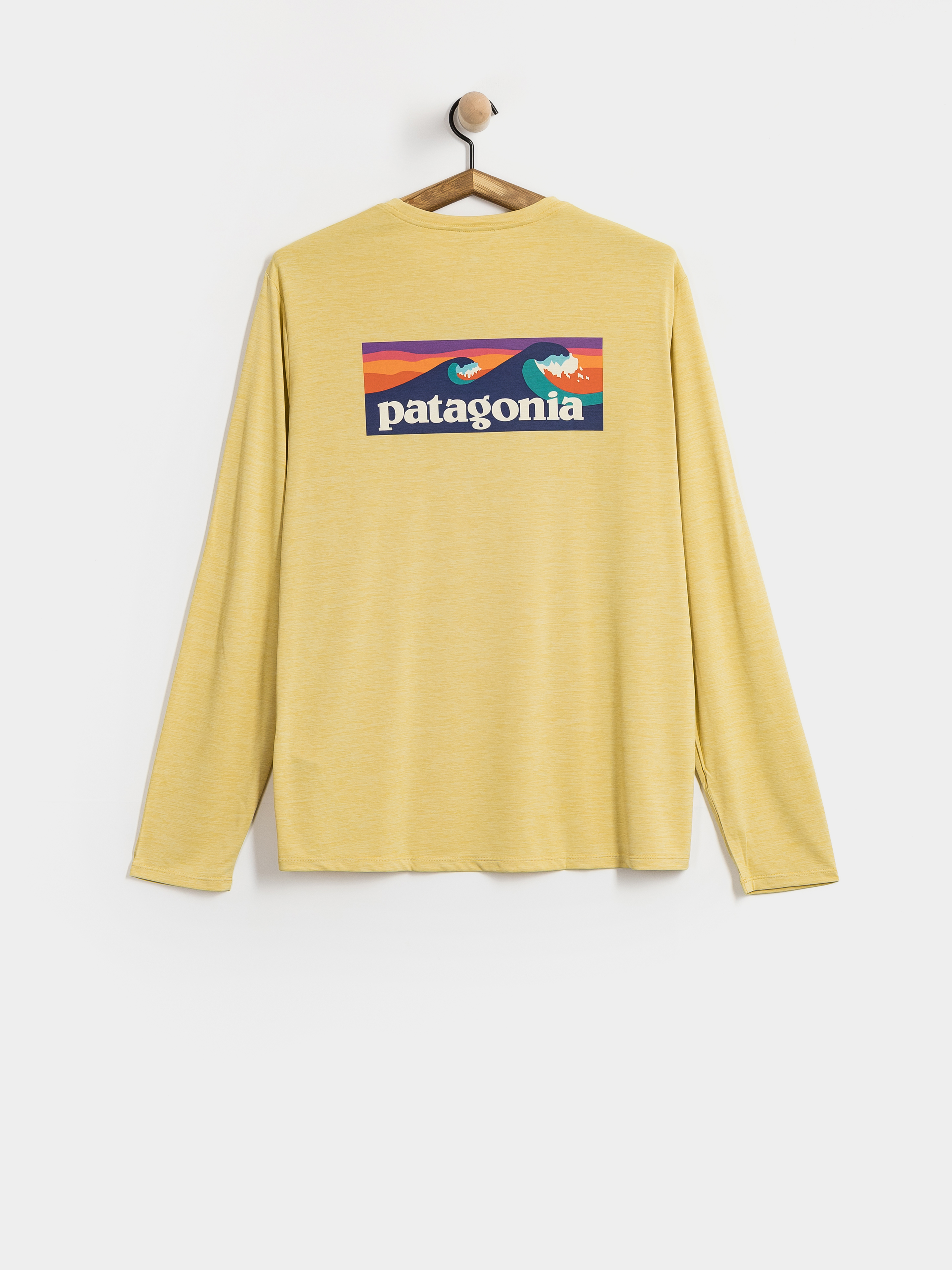 Longsleeve Patagonia Cap Cool Daily Boardshort Logo (limestone yellow light limestone yellow x dye)