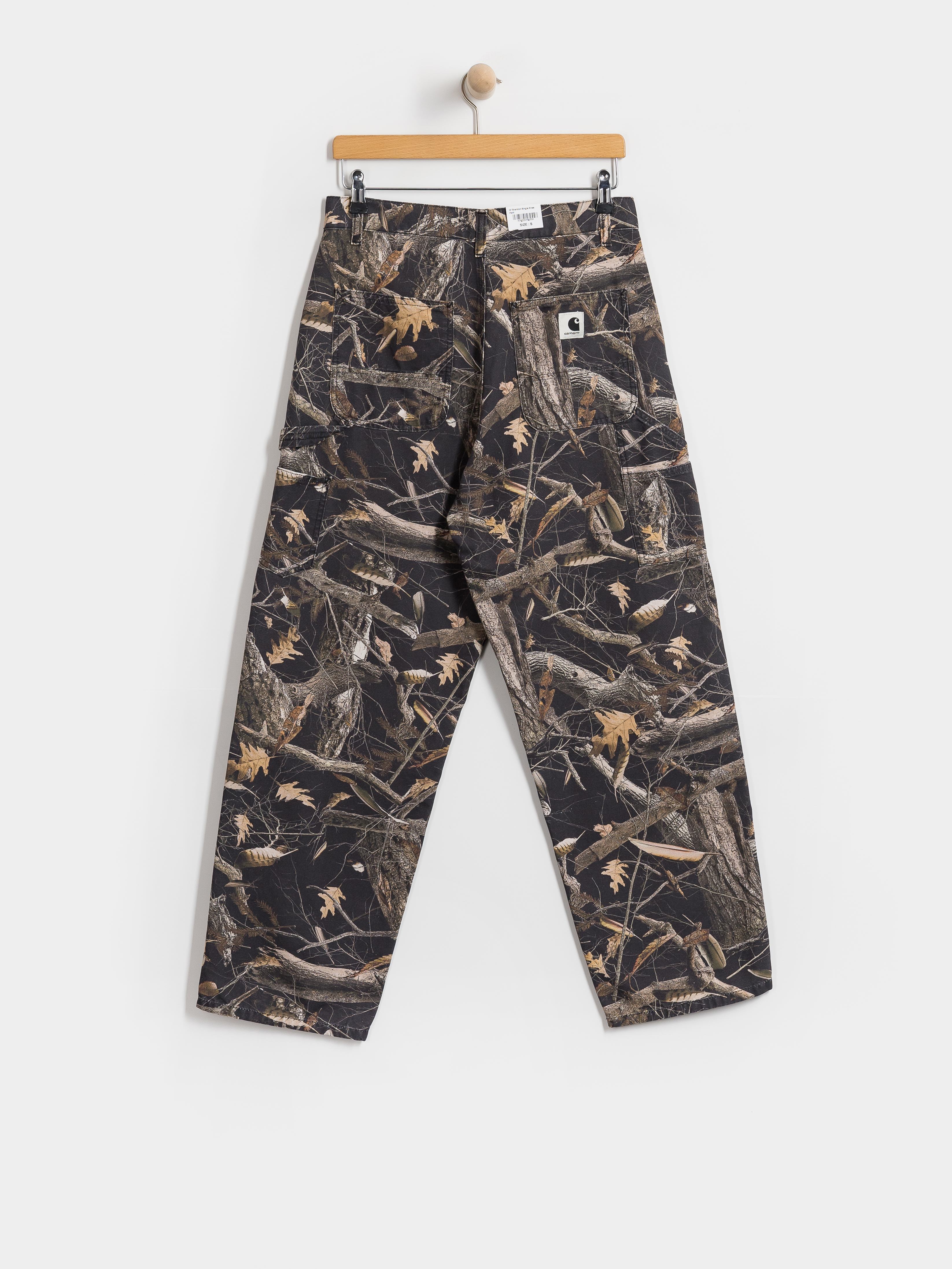 Pantaloni Carhartt WIP Brandon Single Knee Wmn (camo feather tree black/heavy stone wash)