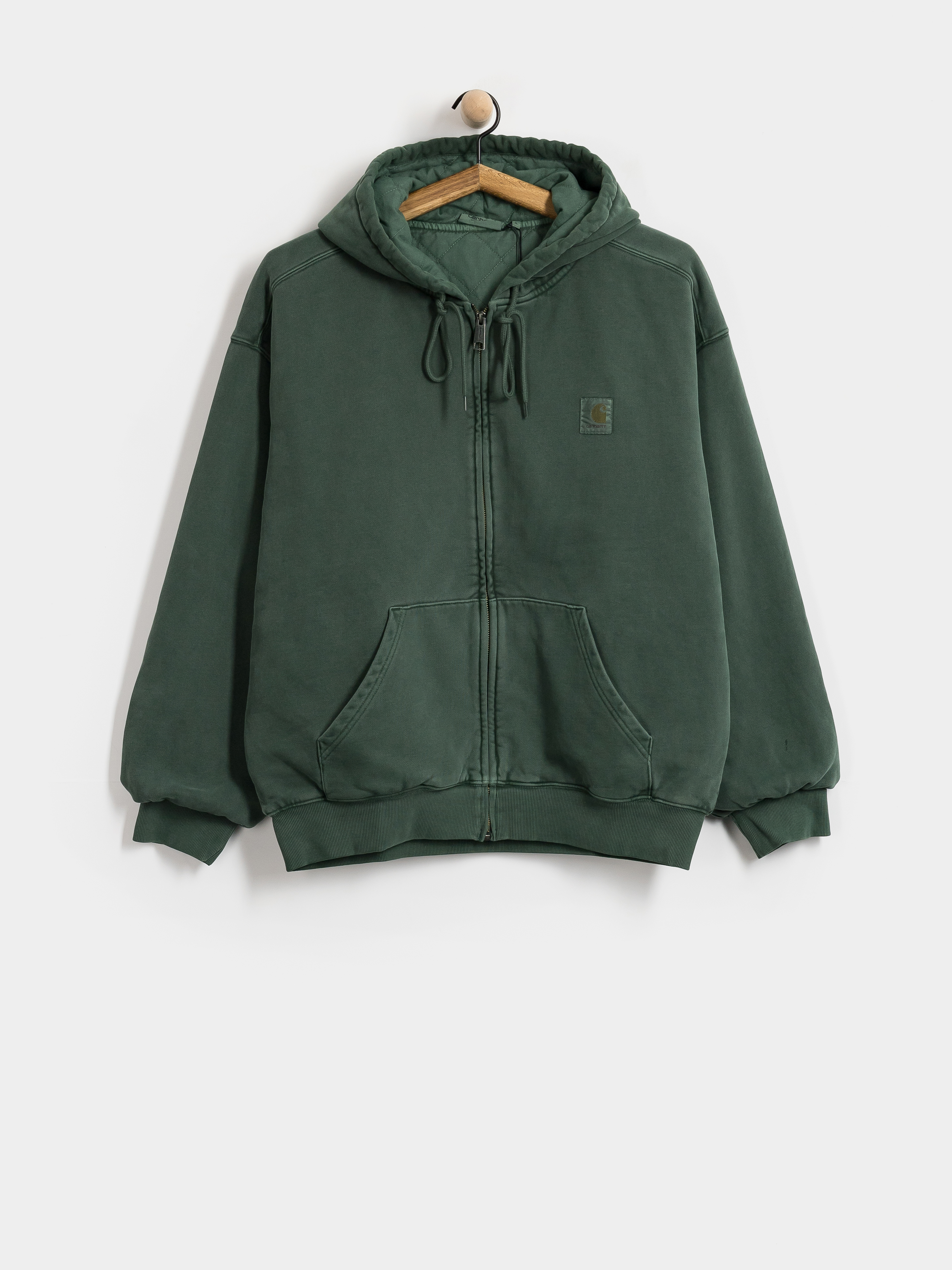 Hanorac cu glugă Carhartt WIP Vista ZHD (dark scarab/garment dyed)