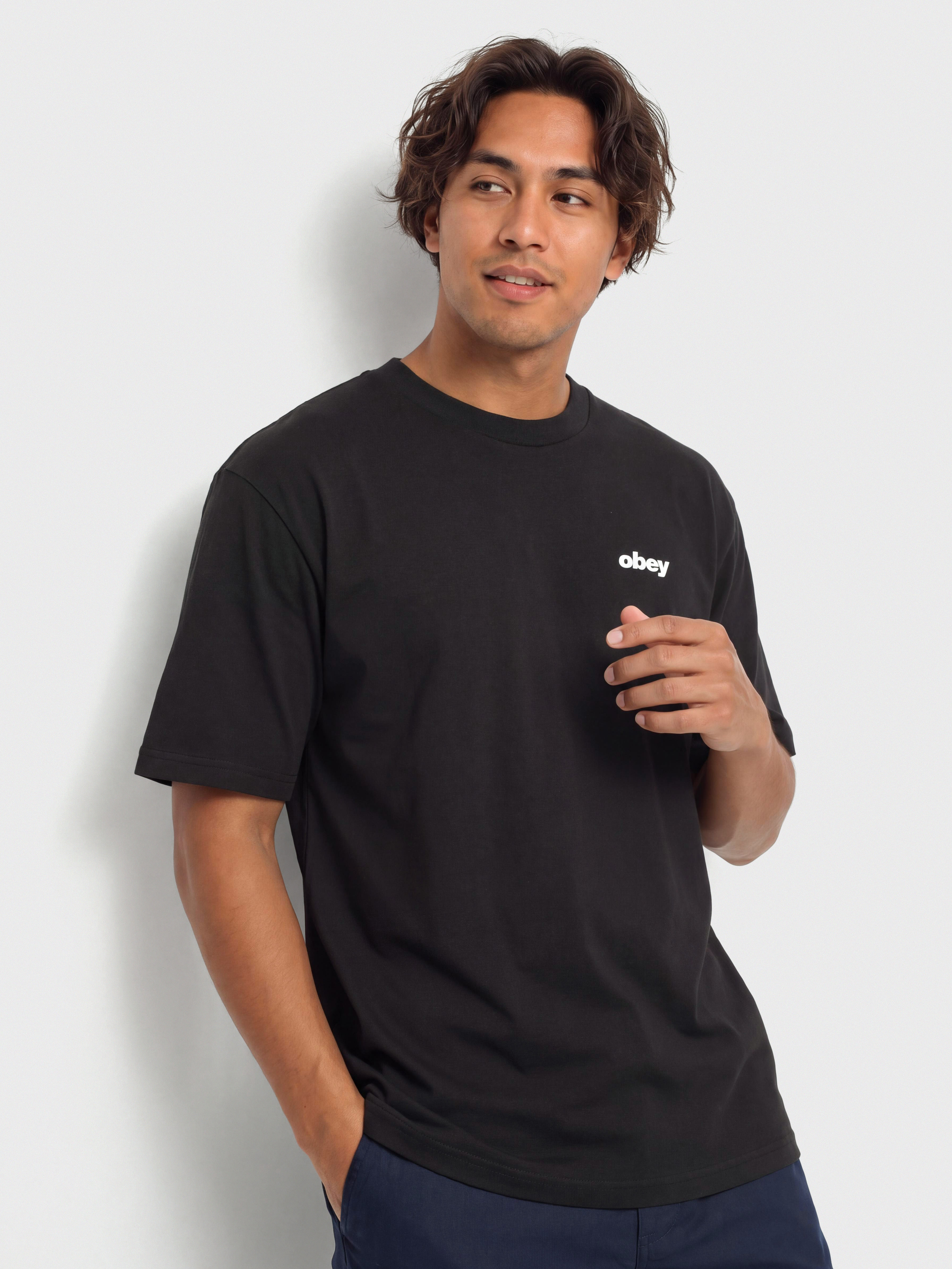 Tricou OBEY Stronger Together (vintage black)
