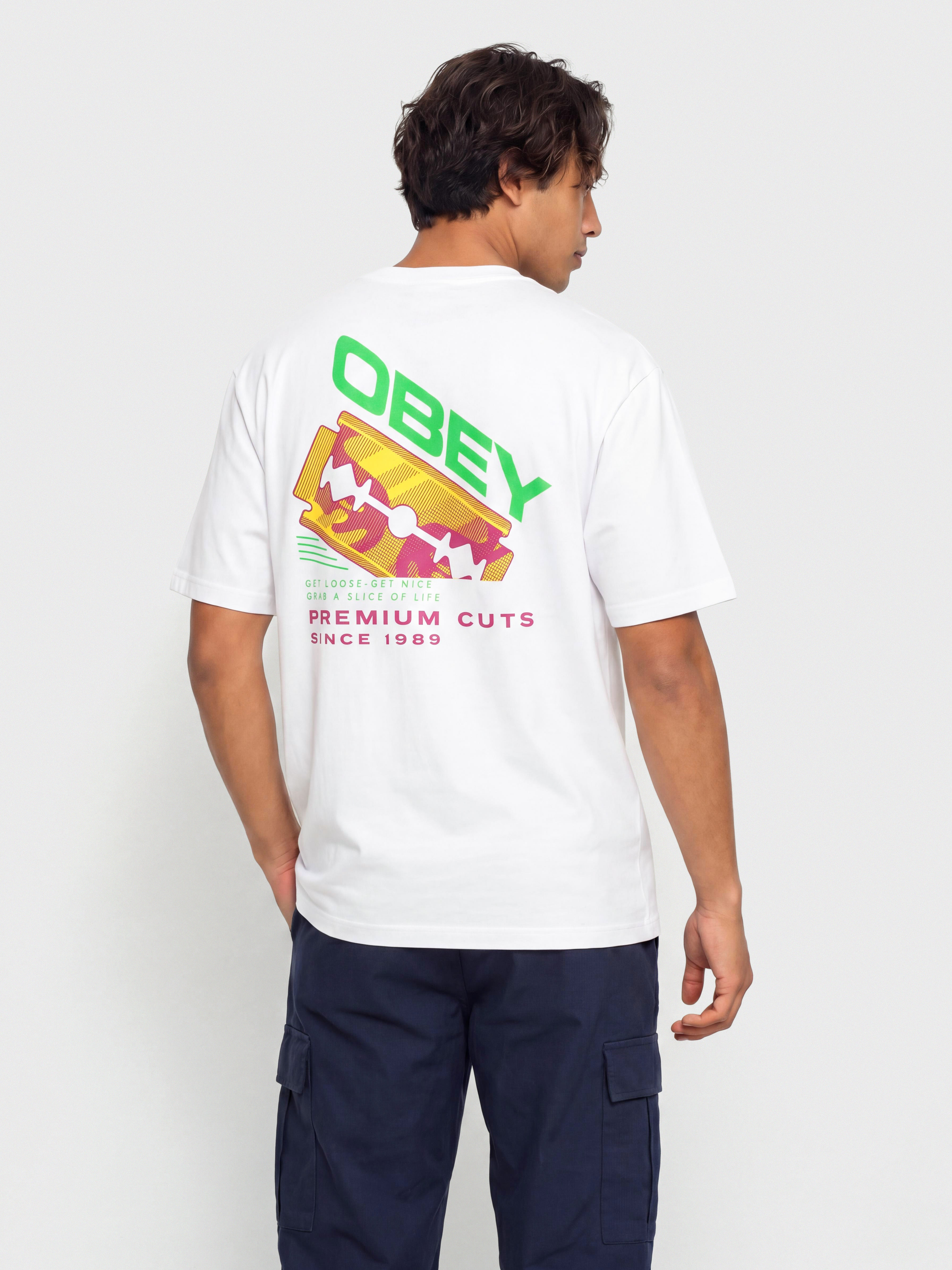 Tricou OBEY Razor (white)