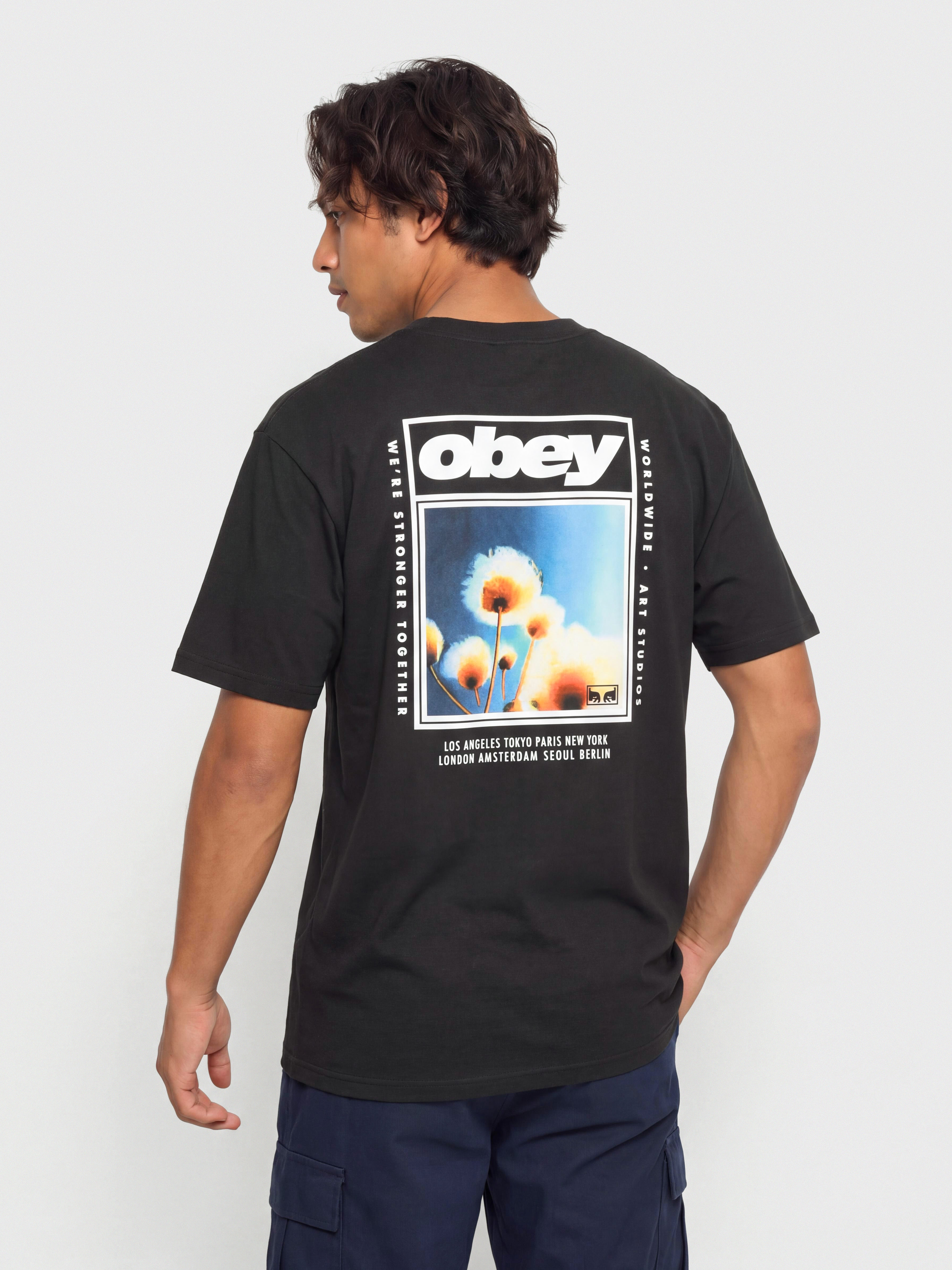 Tricou OBEY Stronger Together (vintage black)