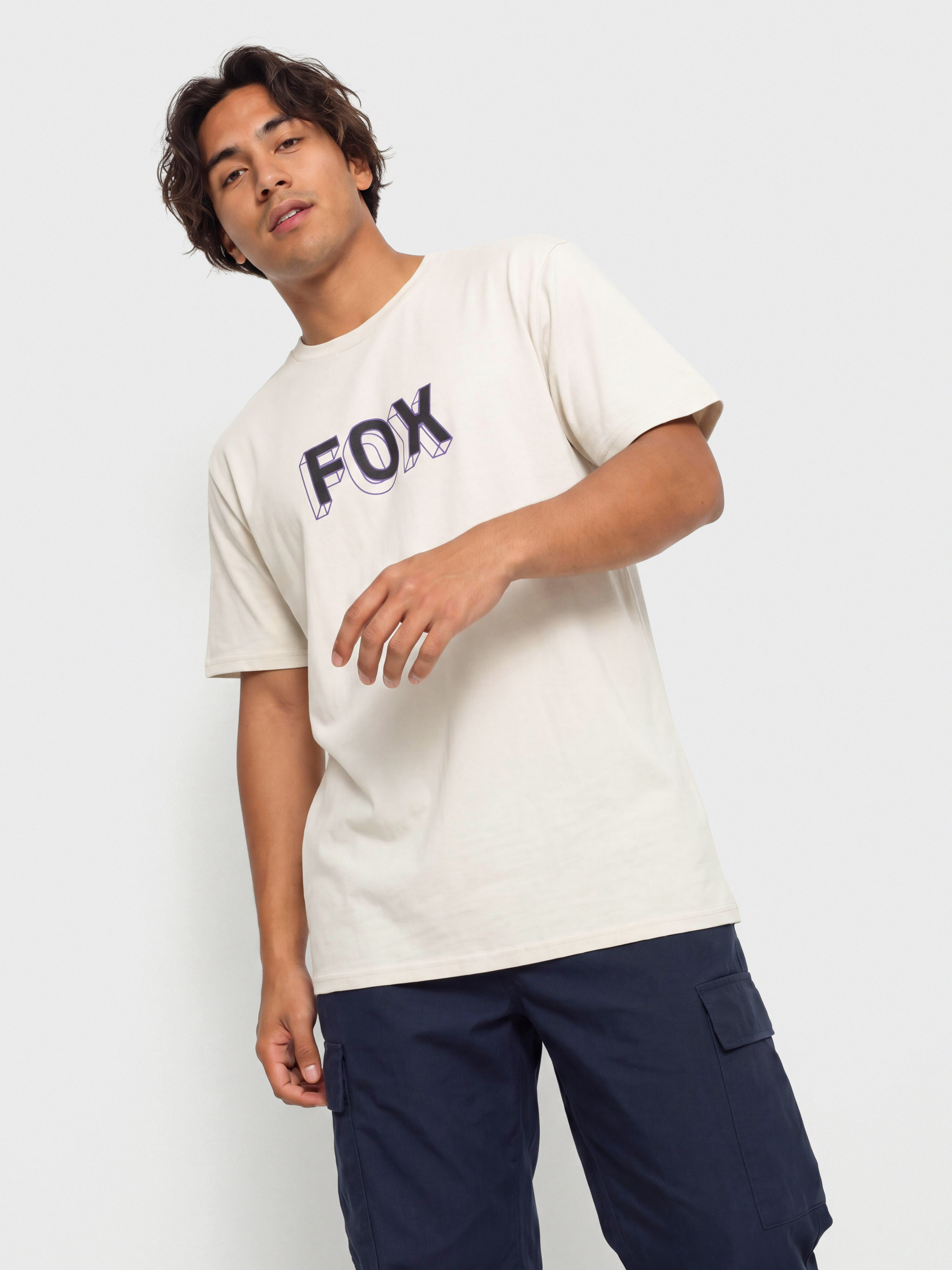 Tricou Fox Image Print 195 (chalk)