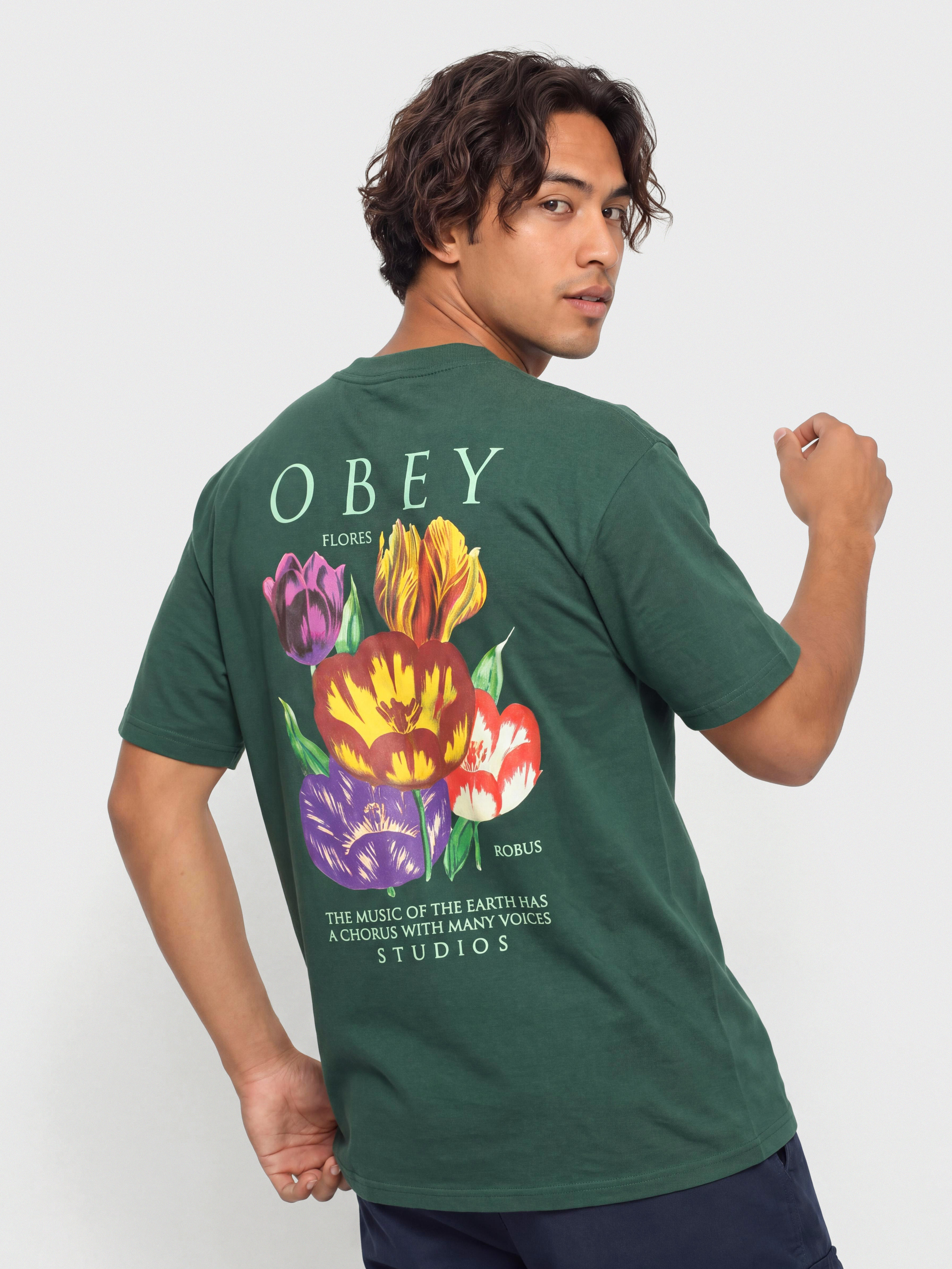Tricou OBEY Flores Robus (rainforest)