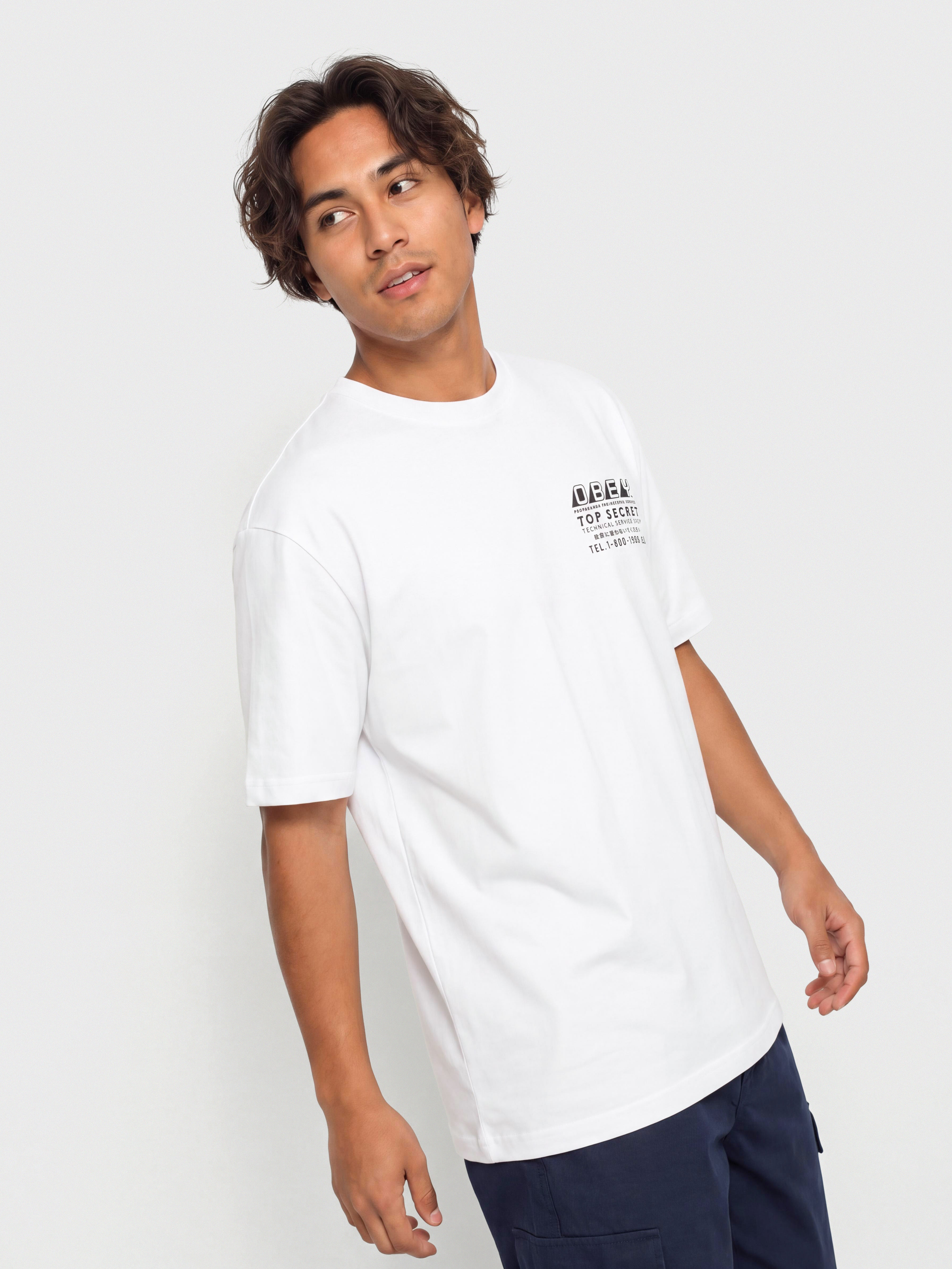 Tricou OBEY Top Secret (white)