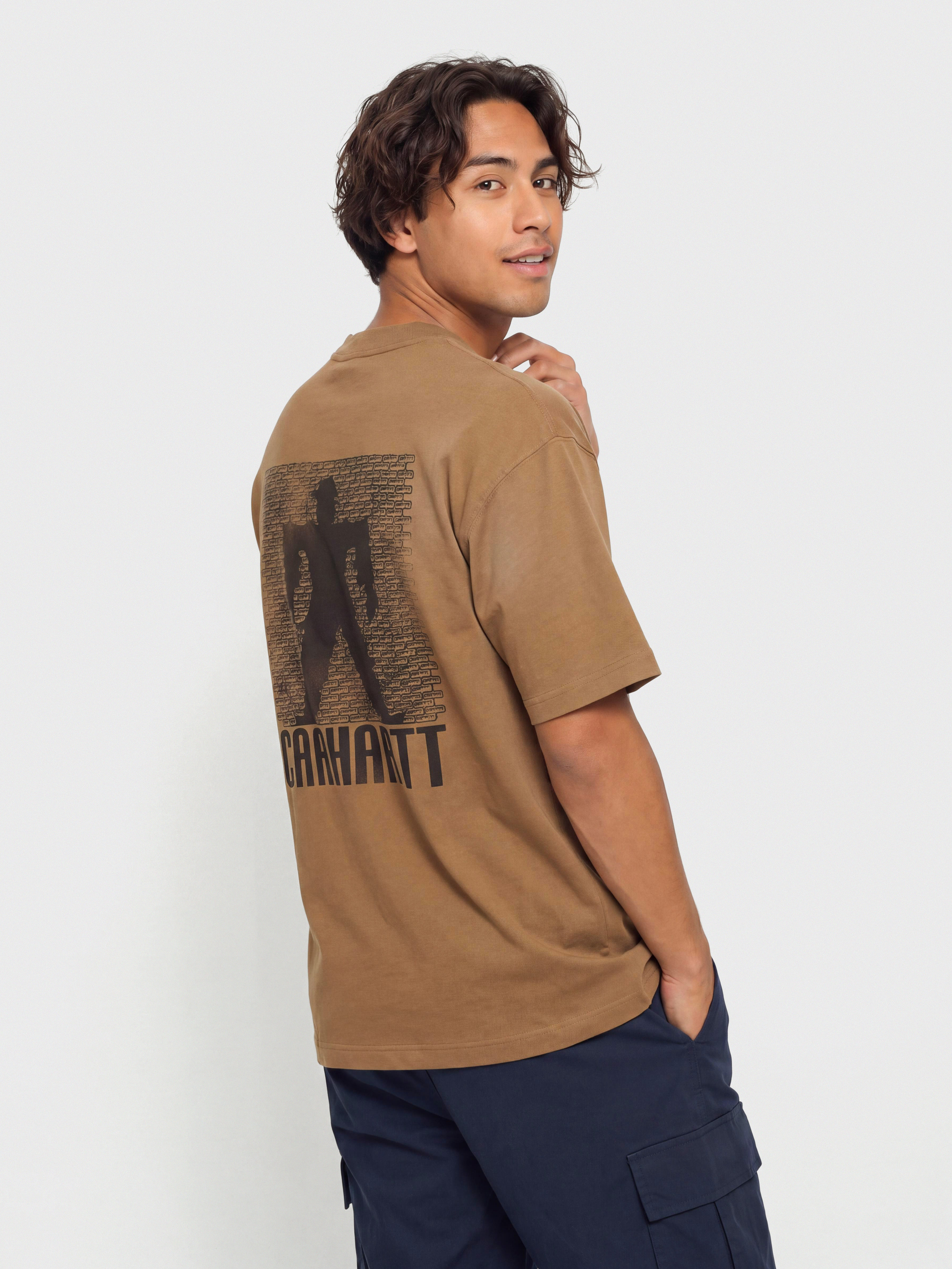 Tricou Carhartt WIP Bricky Man (wip h brown/stone dyed)