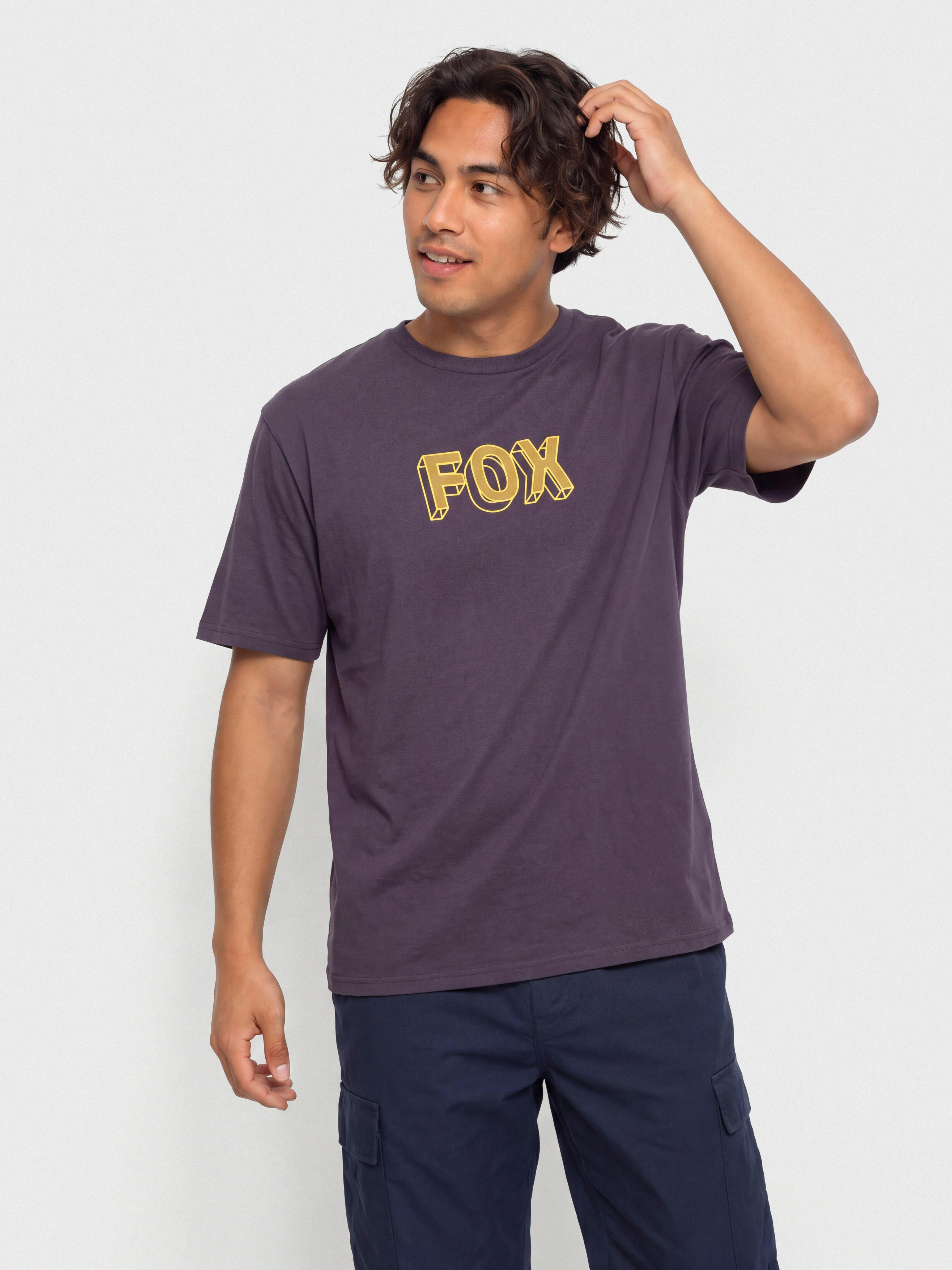 Tricou Fox Image Print 195 (plum purple)
