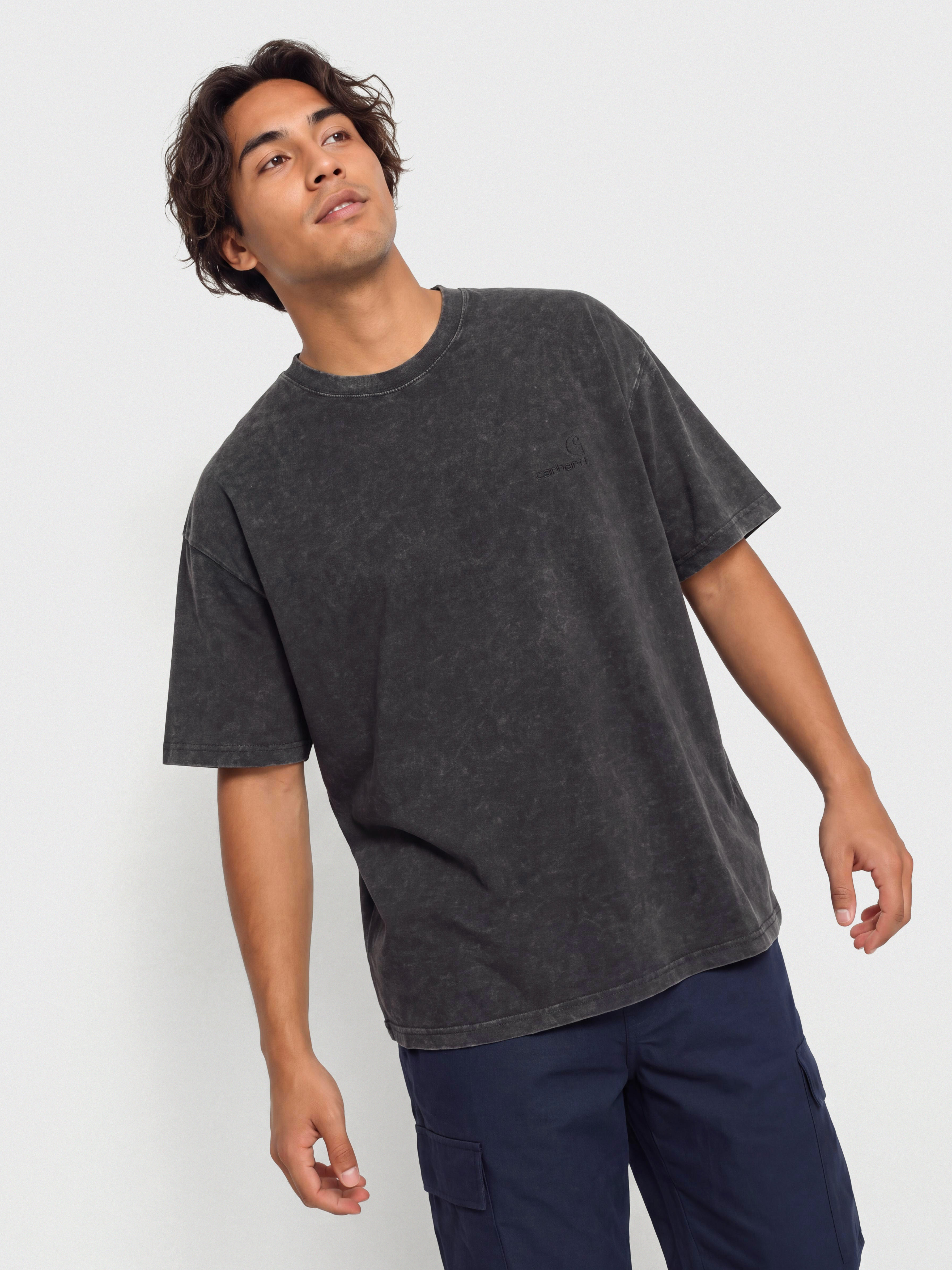 Tricou Carhartt WIP Lambert (black/moon wash)
