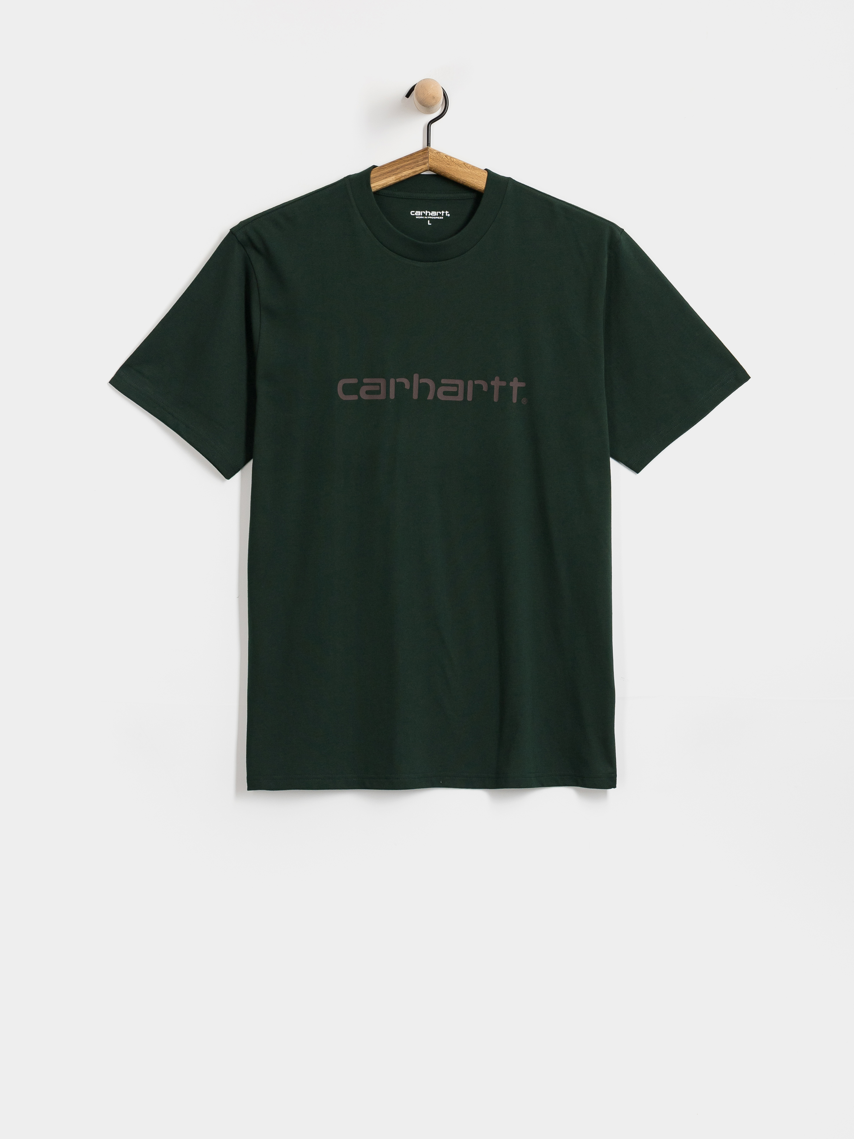 Tricou Carhartt WIP Script (dark scarab/palisander)