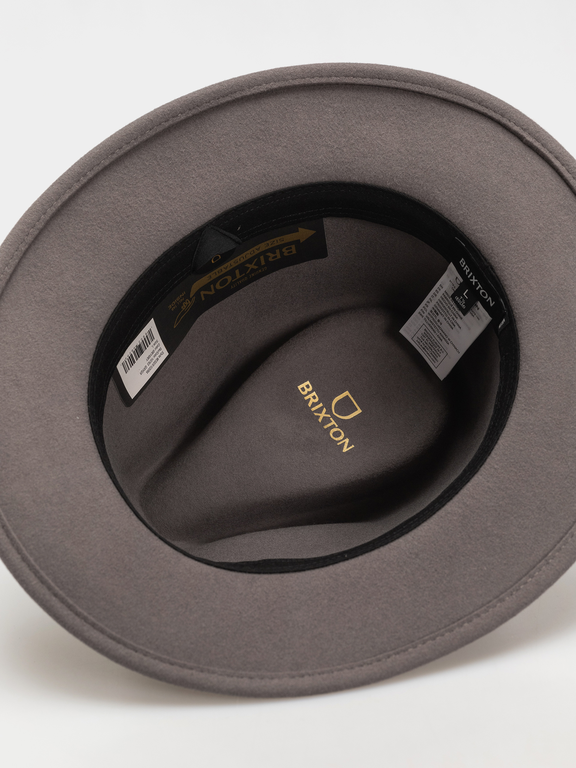 Pălărie Brixton Messer Fedora (grey/grey)