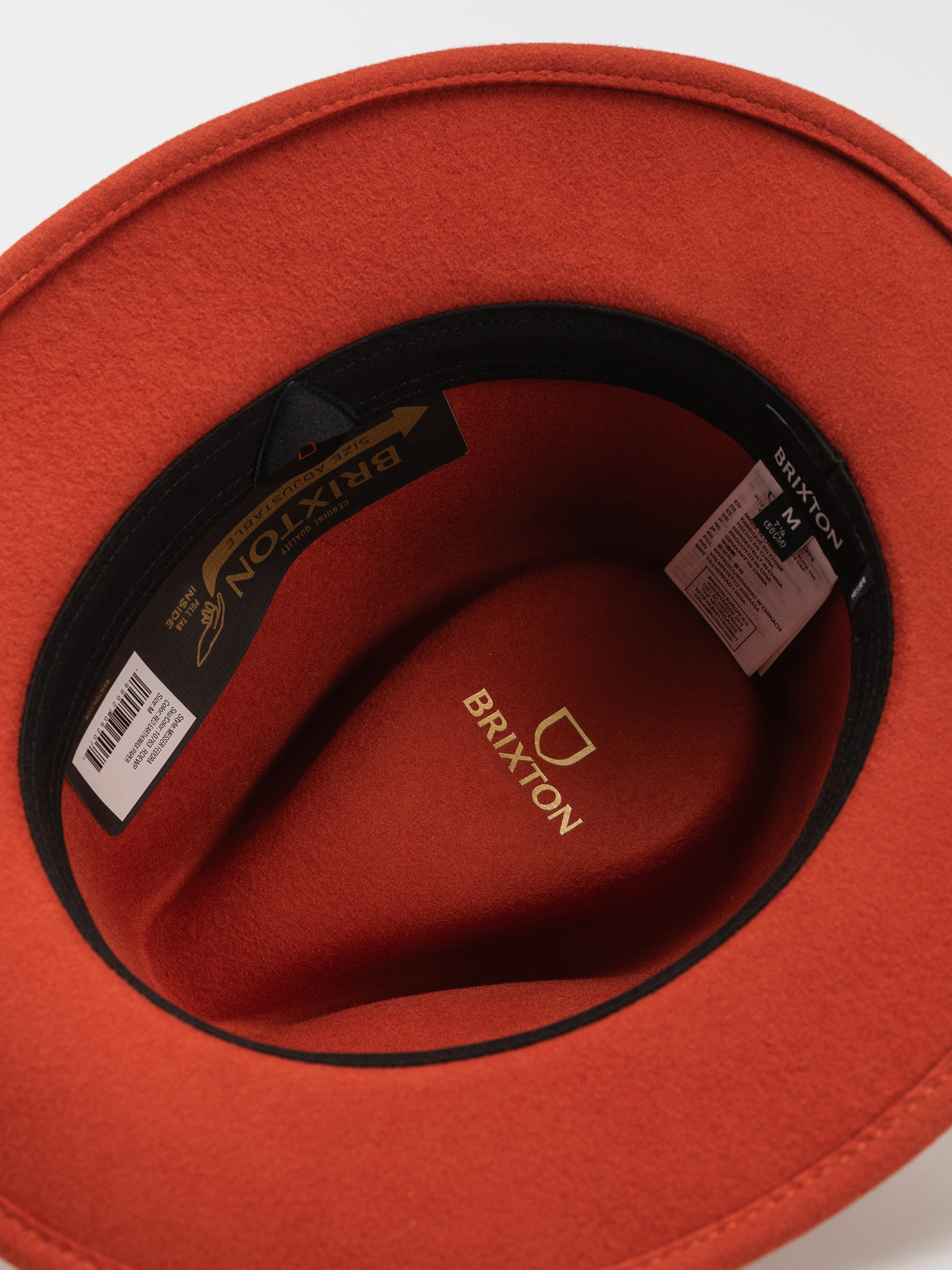 Pălărie Brixton Messer Fedora (red earth/wax paper)