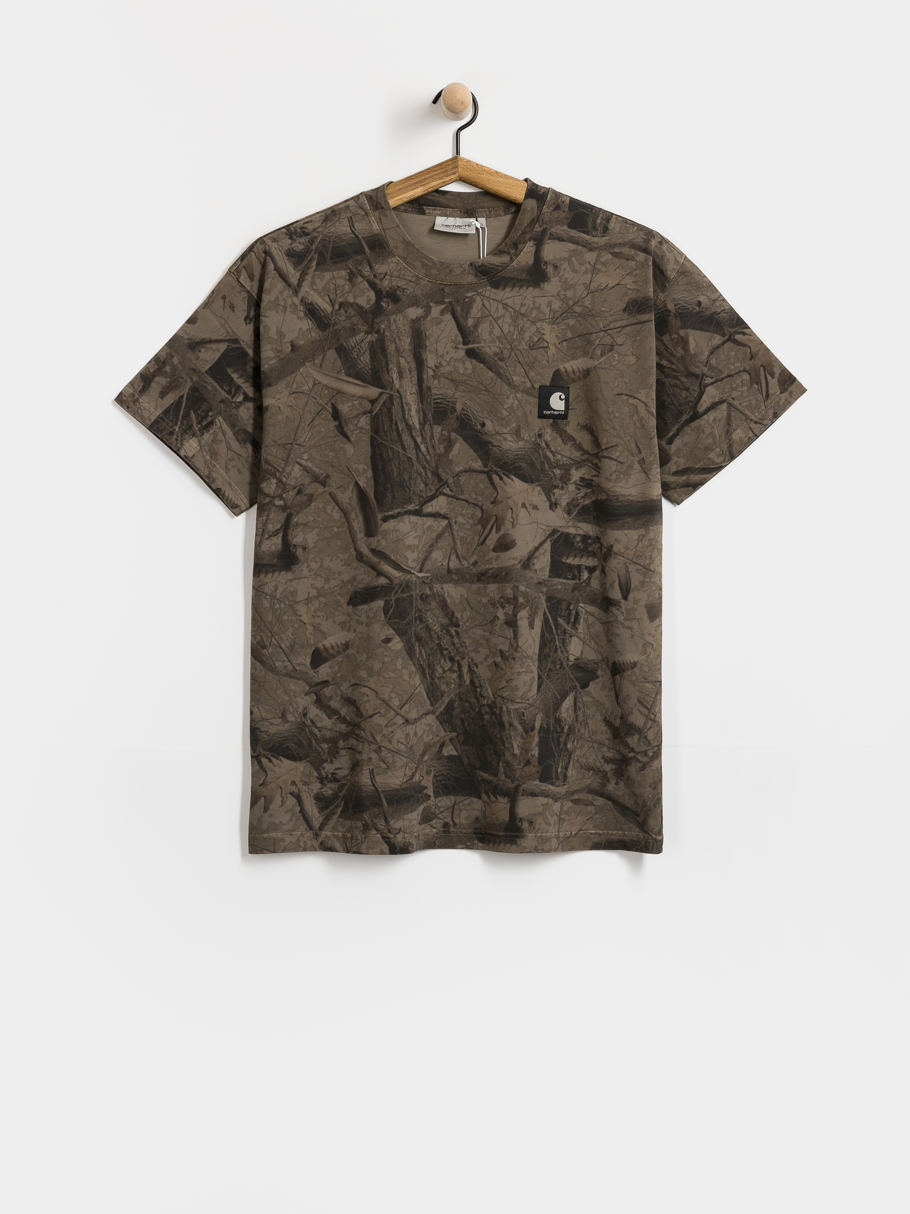 Tricou Carhartt WIP Feather Tree (camo feather tree khaki/shungite/garment dyed)