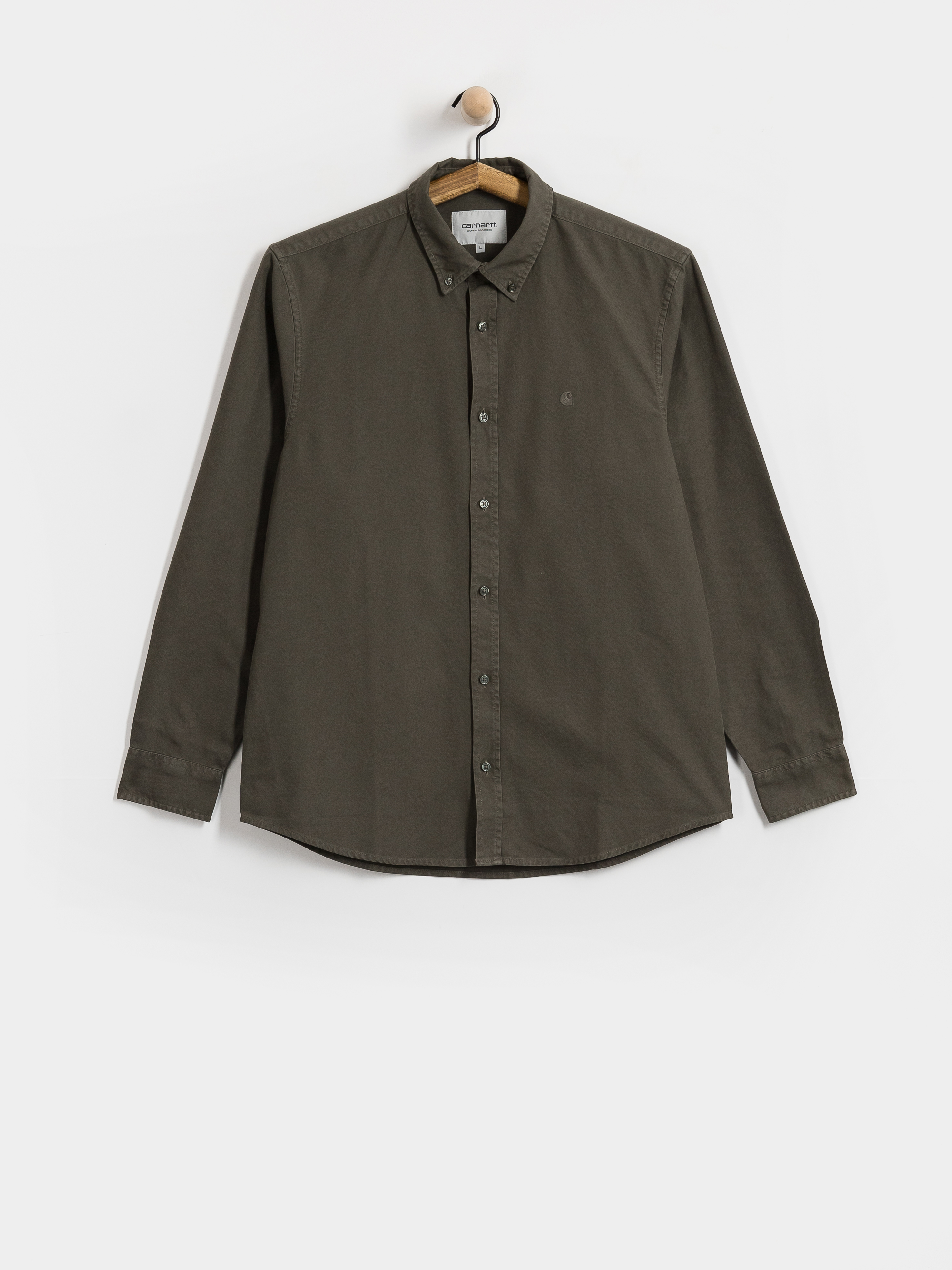 Cămașă Carhartt WIP Bolton (shungite/garment dyed)