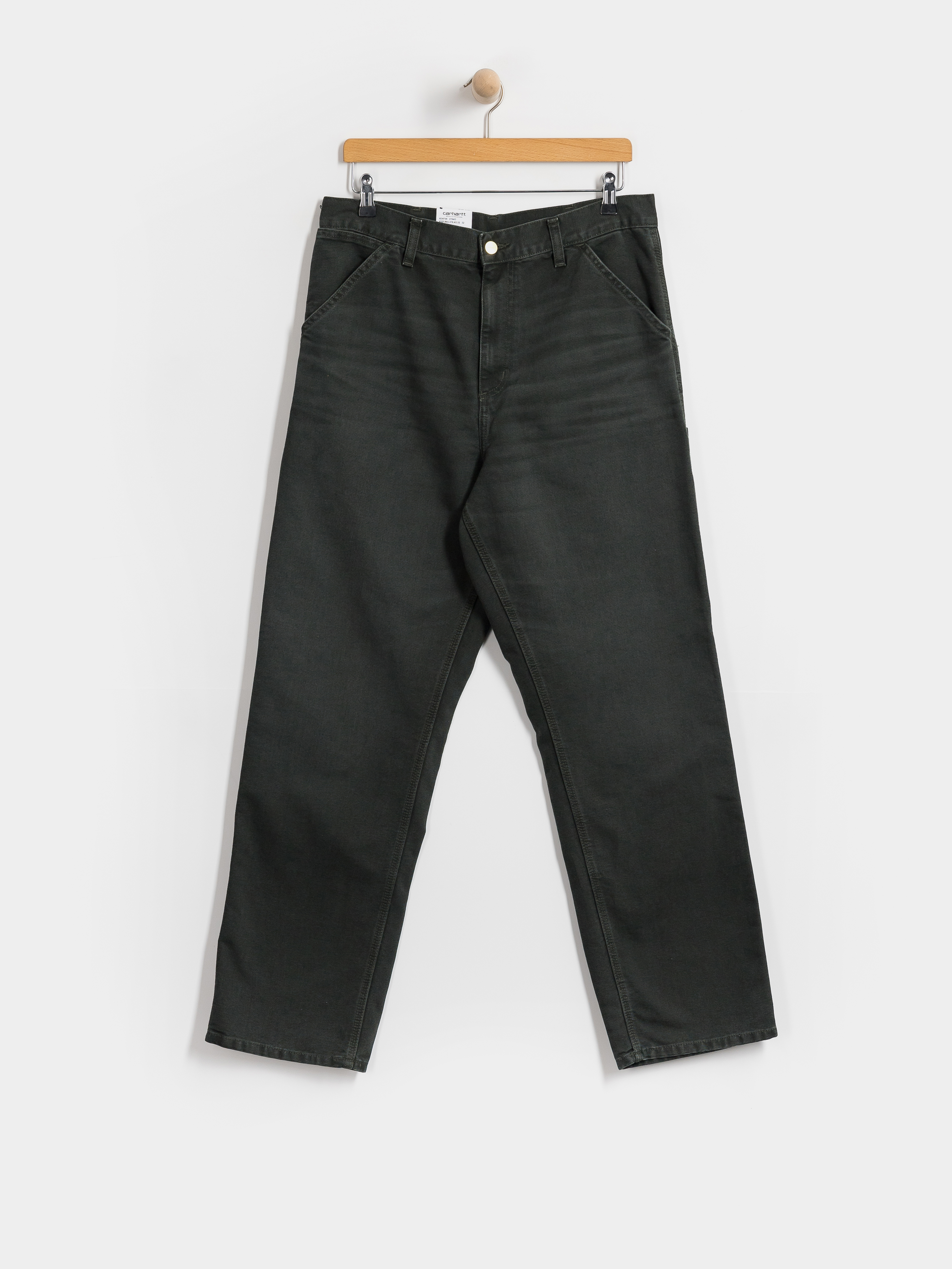 Pantaloni Carhartt WIP Single Knee (raven/stone canvas)