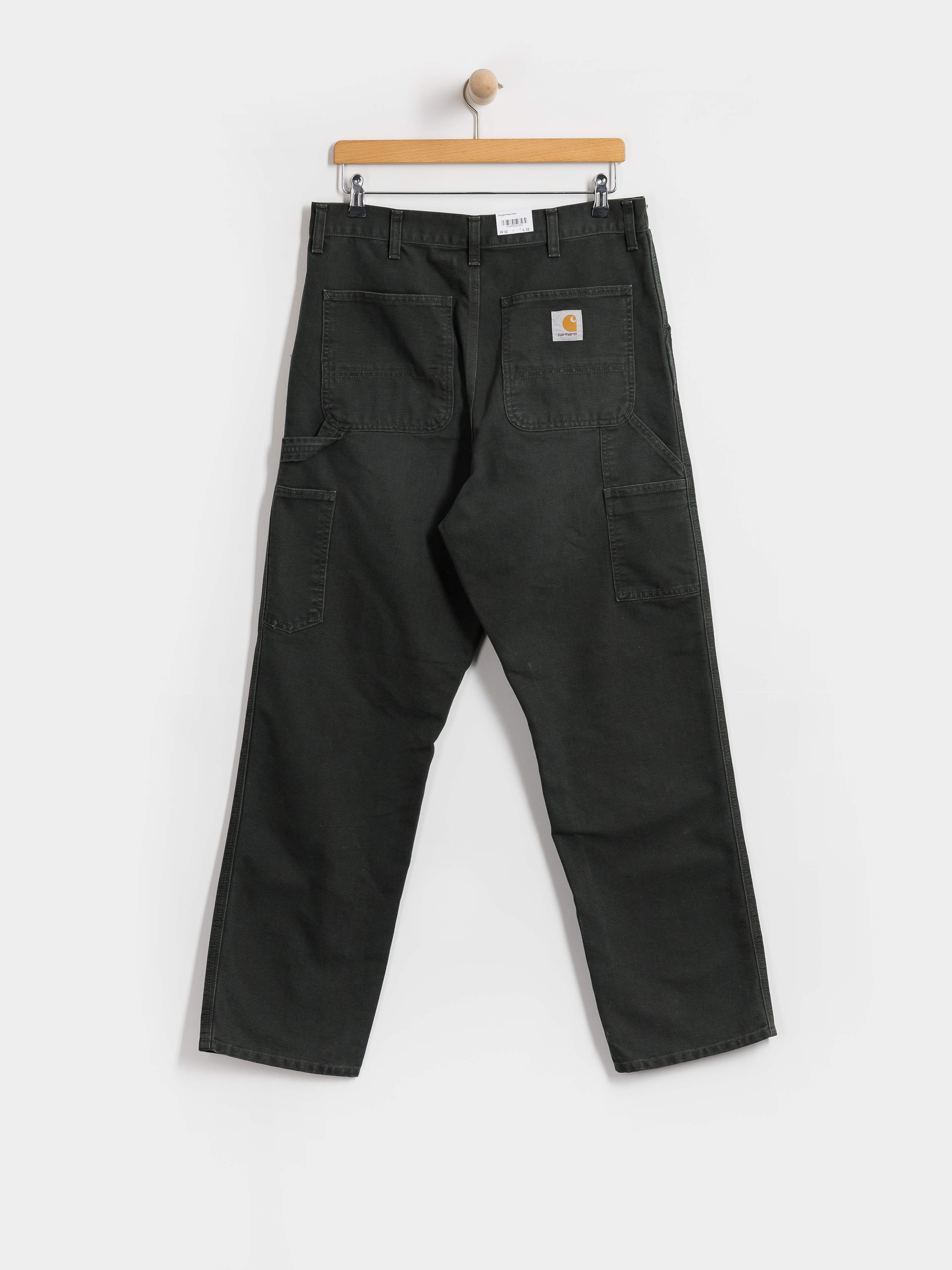 Pantaloni Carhartt WIP Single Knee (raven/stone canvas)