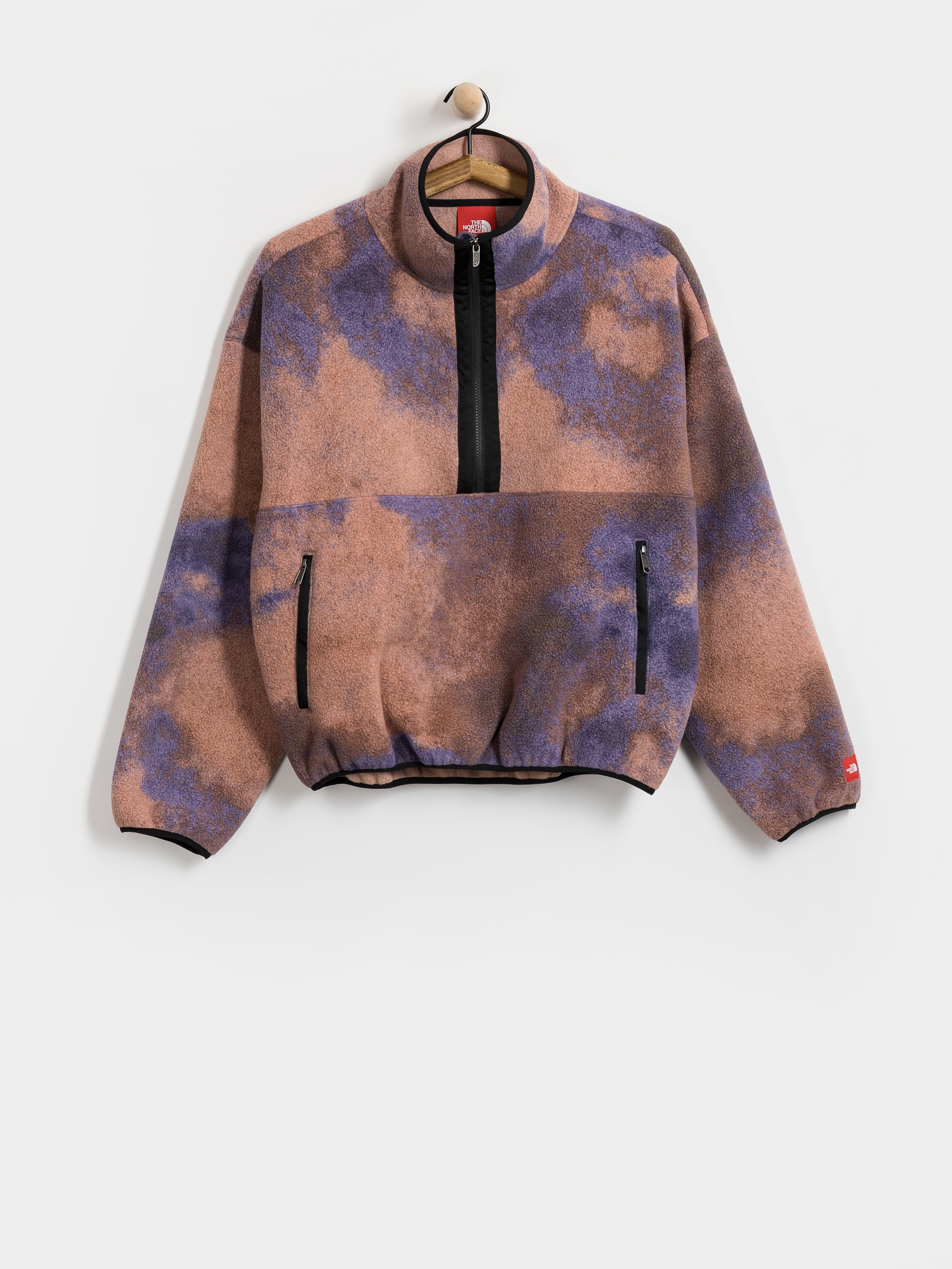 Pentru bărbați Hanorac din fleece The North Face Red Box Printed 1/2 Zip (grounded plum 1989 cata)