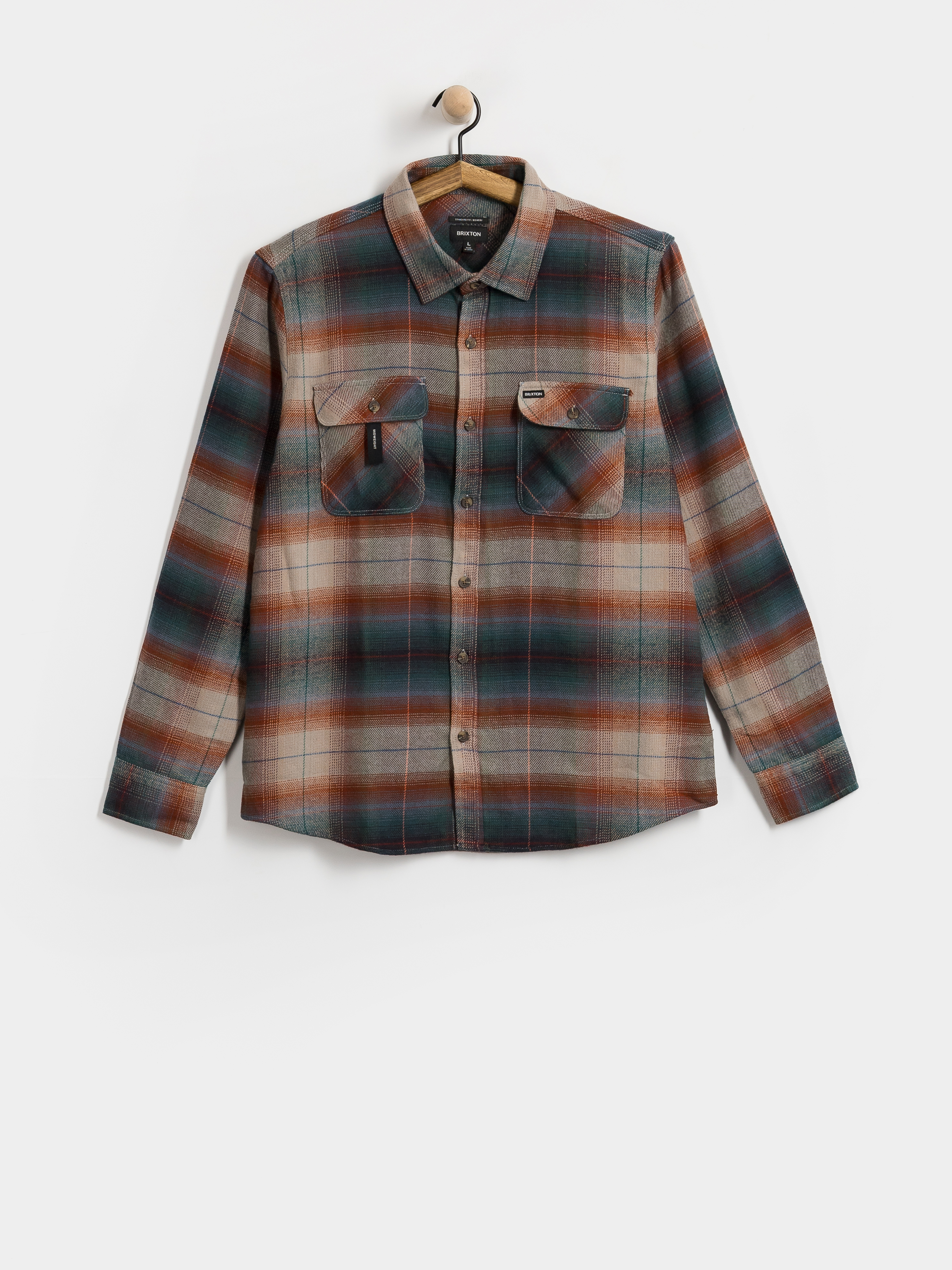 Cu0103mau0219u0103 Brixton Bowery Flannel Ls (multi shadow)