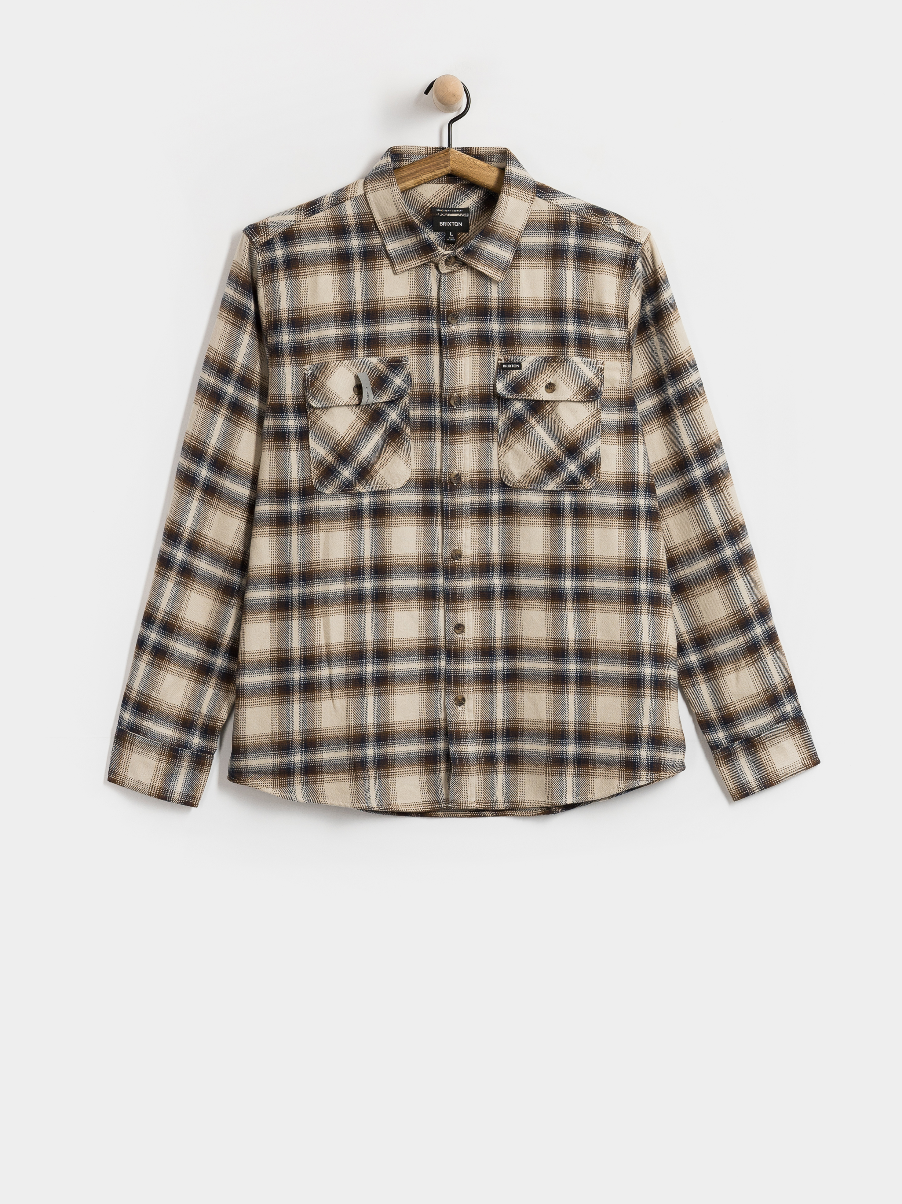 Cămașă Brixton Bowery Flannel Ls (soft brown plaid)