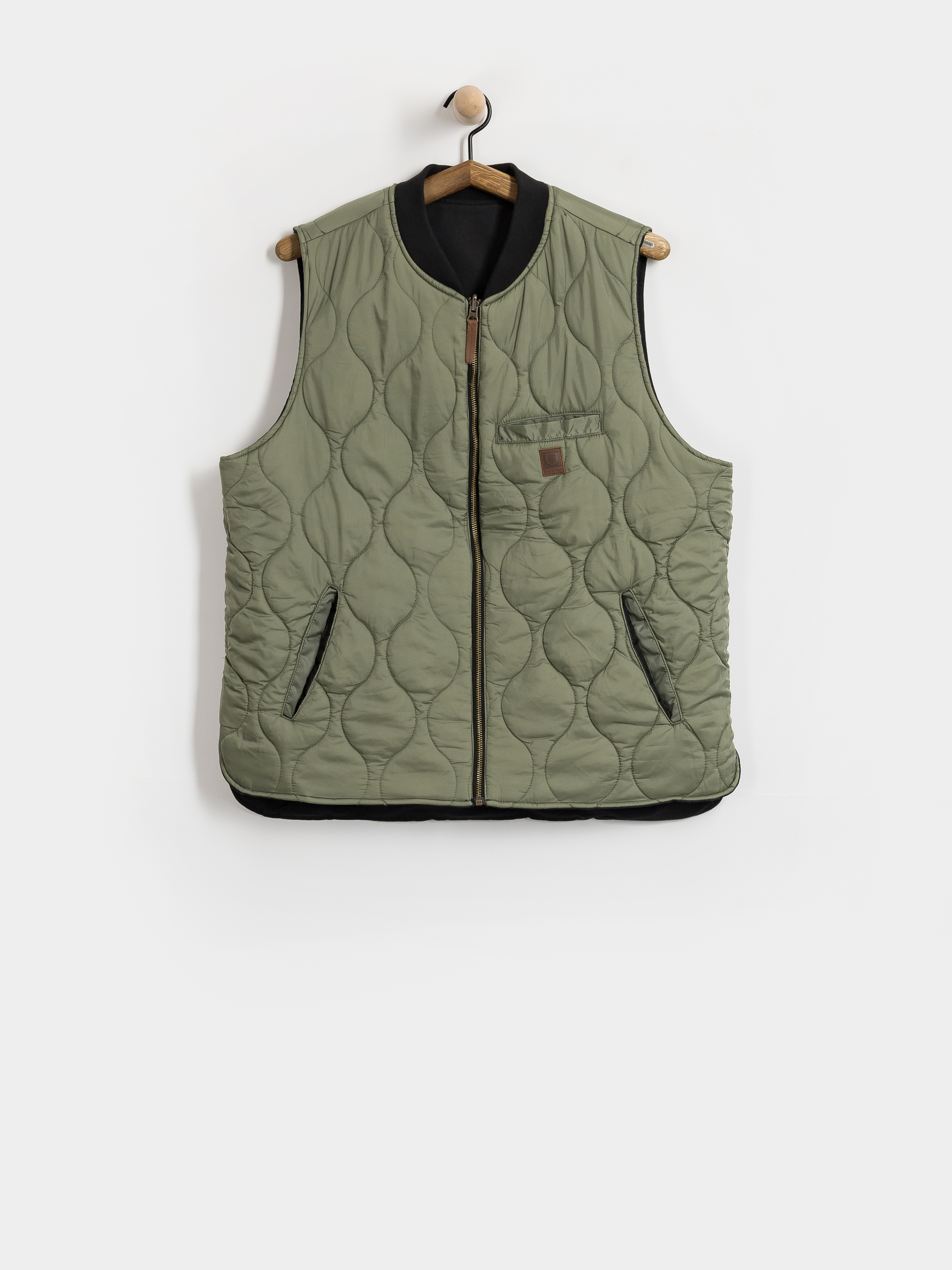 Vestă Brixton Builders Abraham Rev (black/olive surplus)
