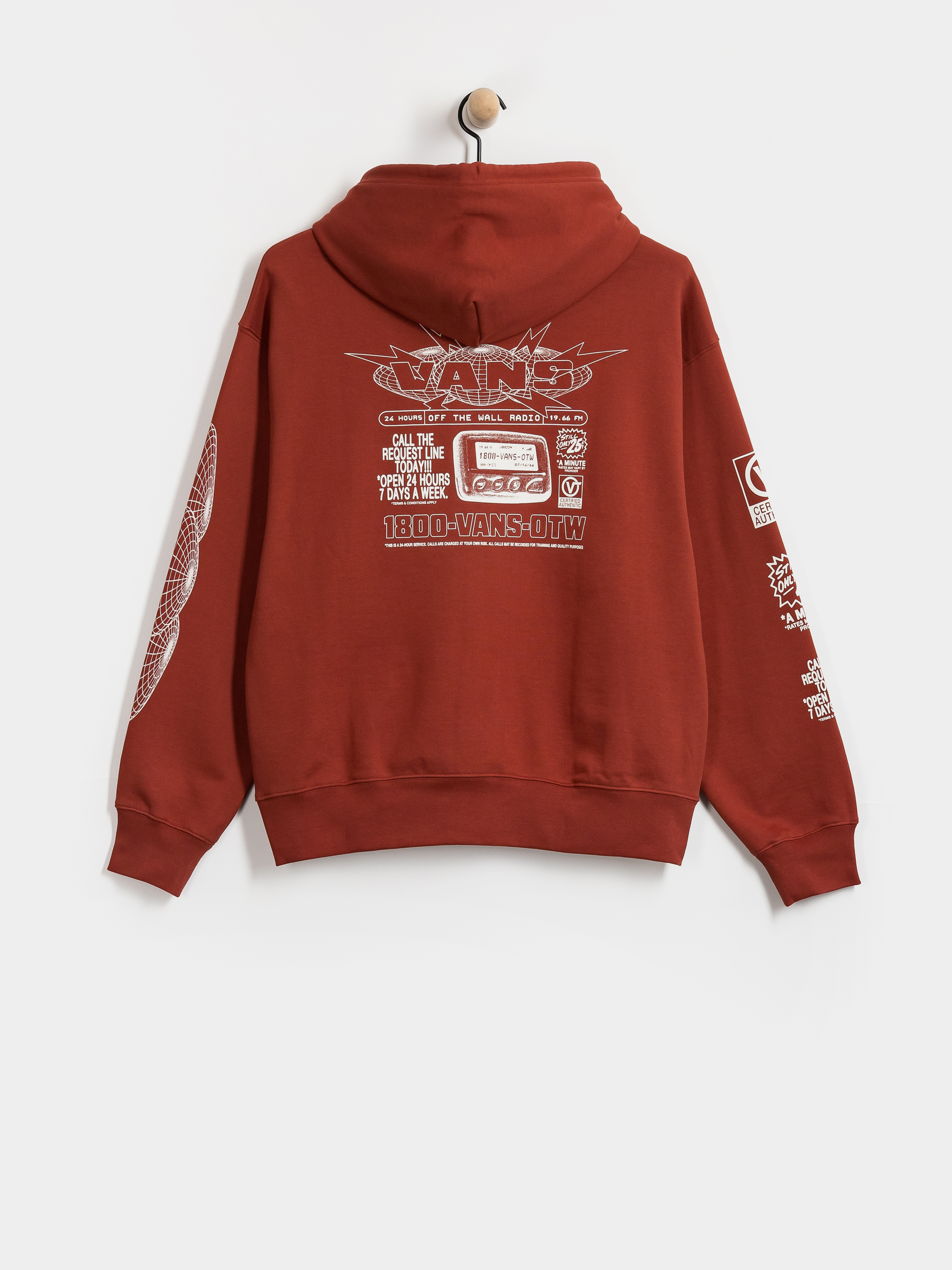 Hanorac cu glugu0103 Vans Hotline Radio HD (poppy ember)