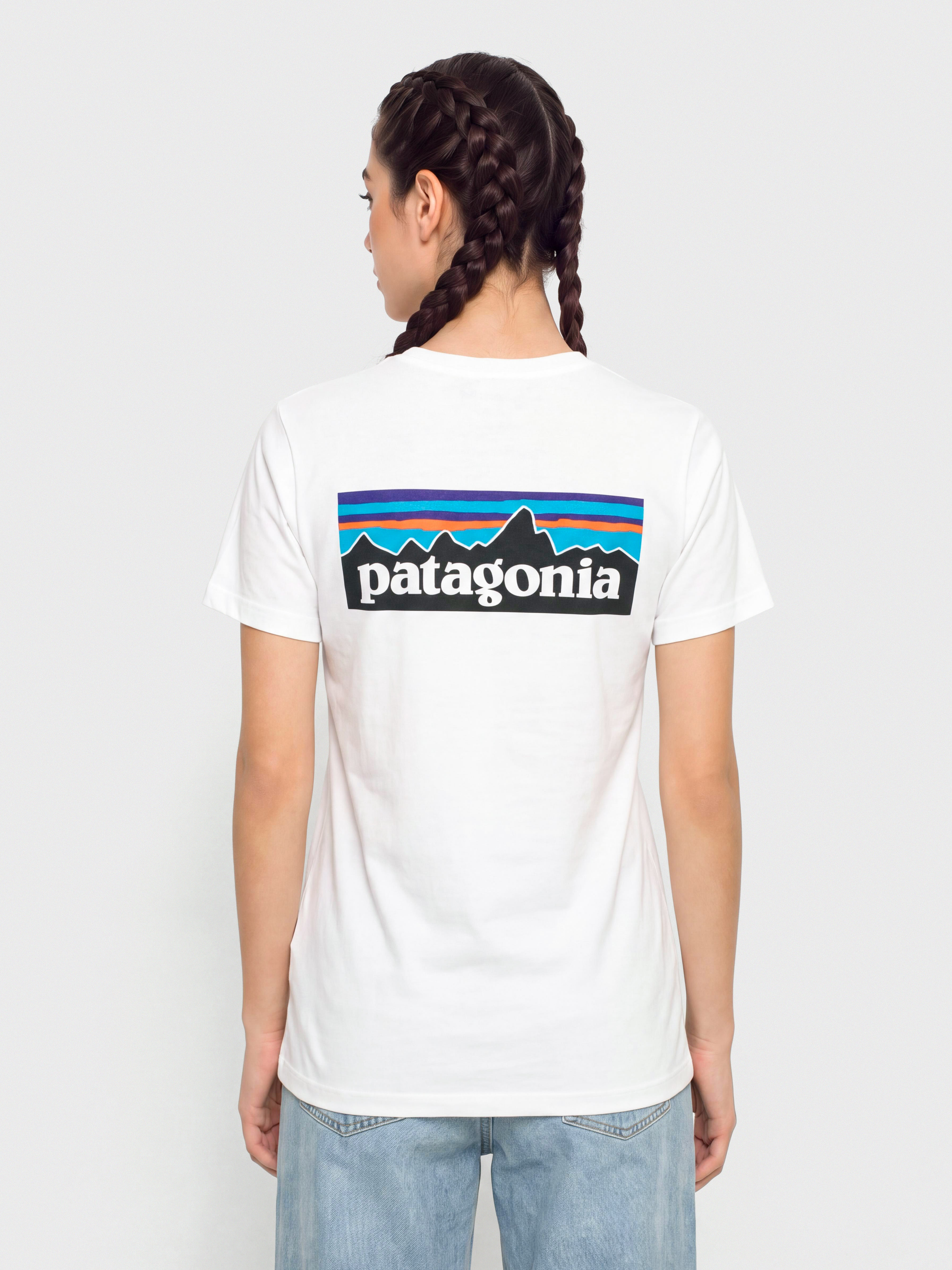 Tricou Patagonia P 6 Logo Responsibili Wmn (fiber white)