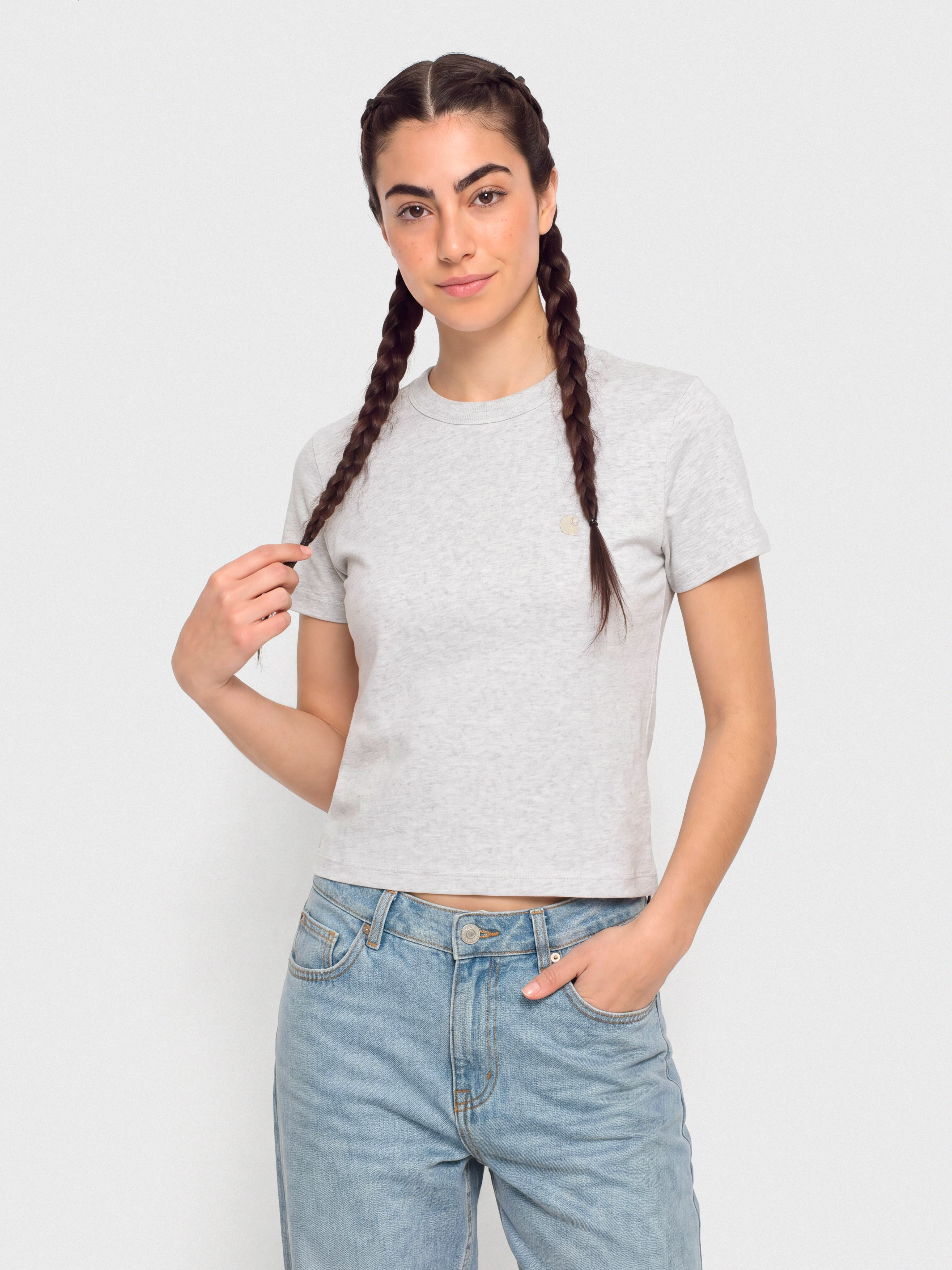 Tricou Carhartt WIP Philipa Wmn (ash heather)