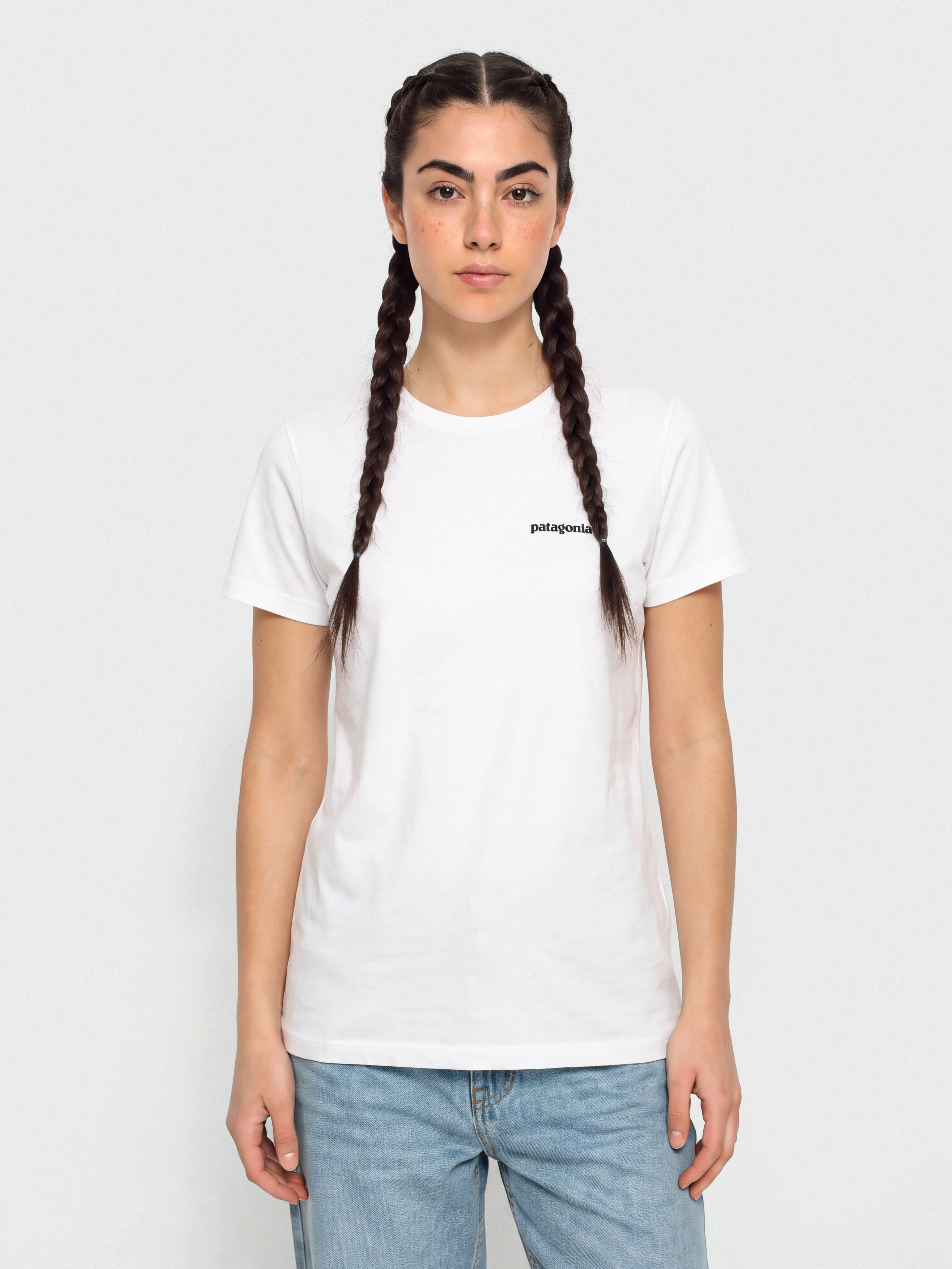 Tricou Patagonia P 6 Logo Responsibili Wmn (fiber white)