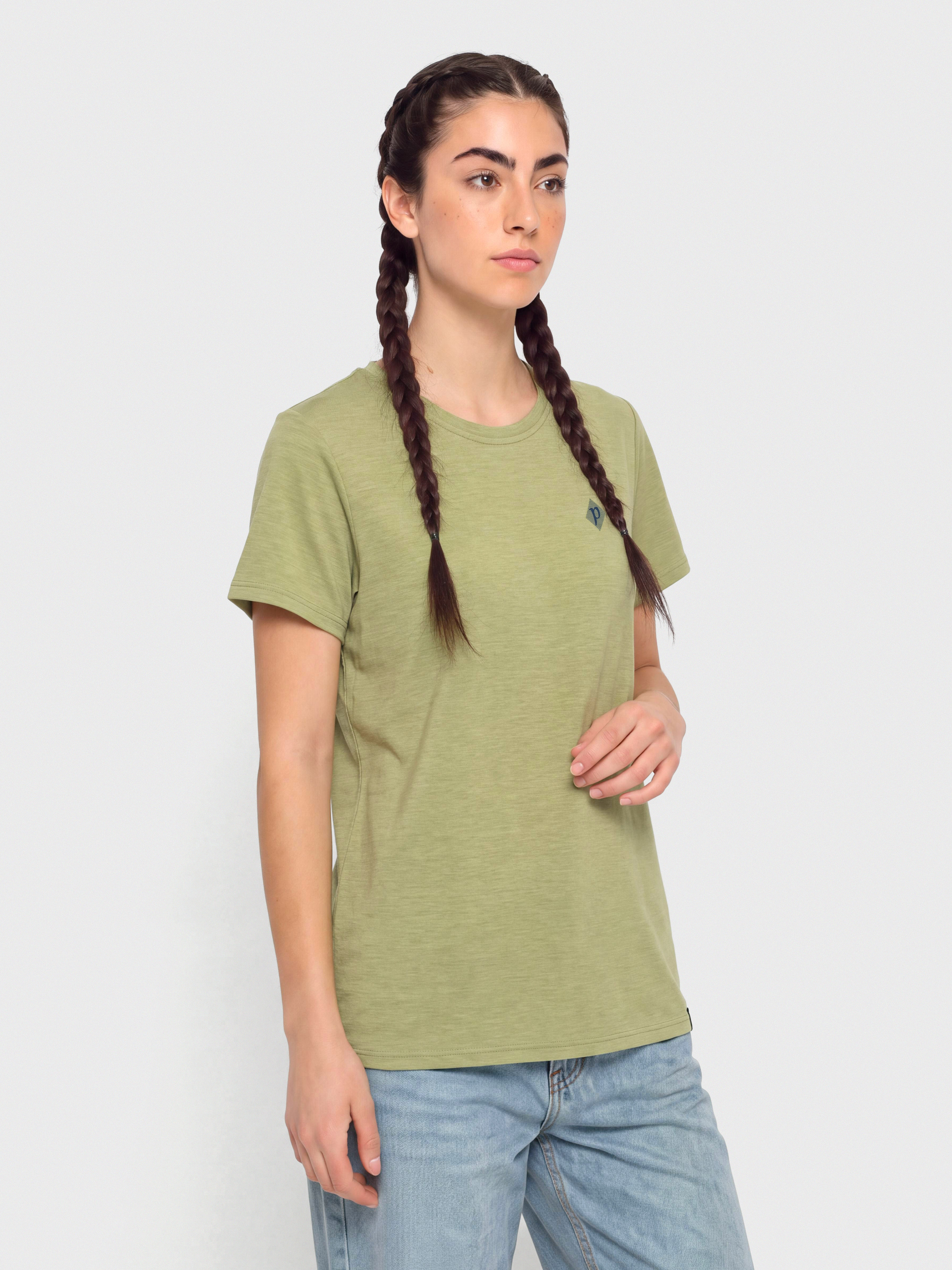 Tricou Patagonia Cap Cool Daily Hut Tripper Wmn (gumtree green light gumtree green x dye)