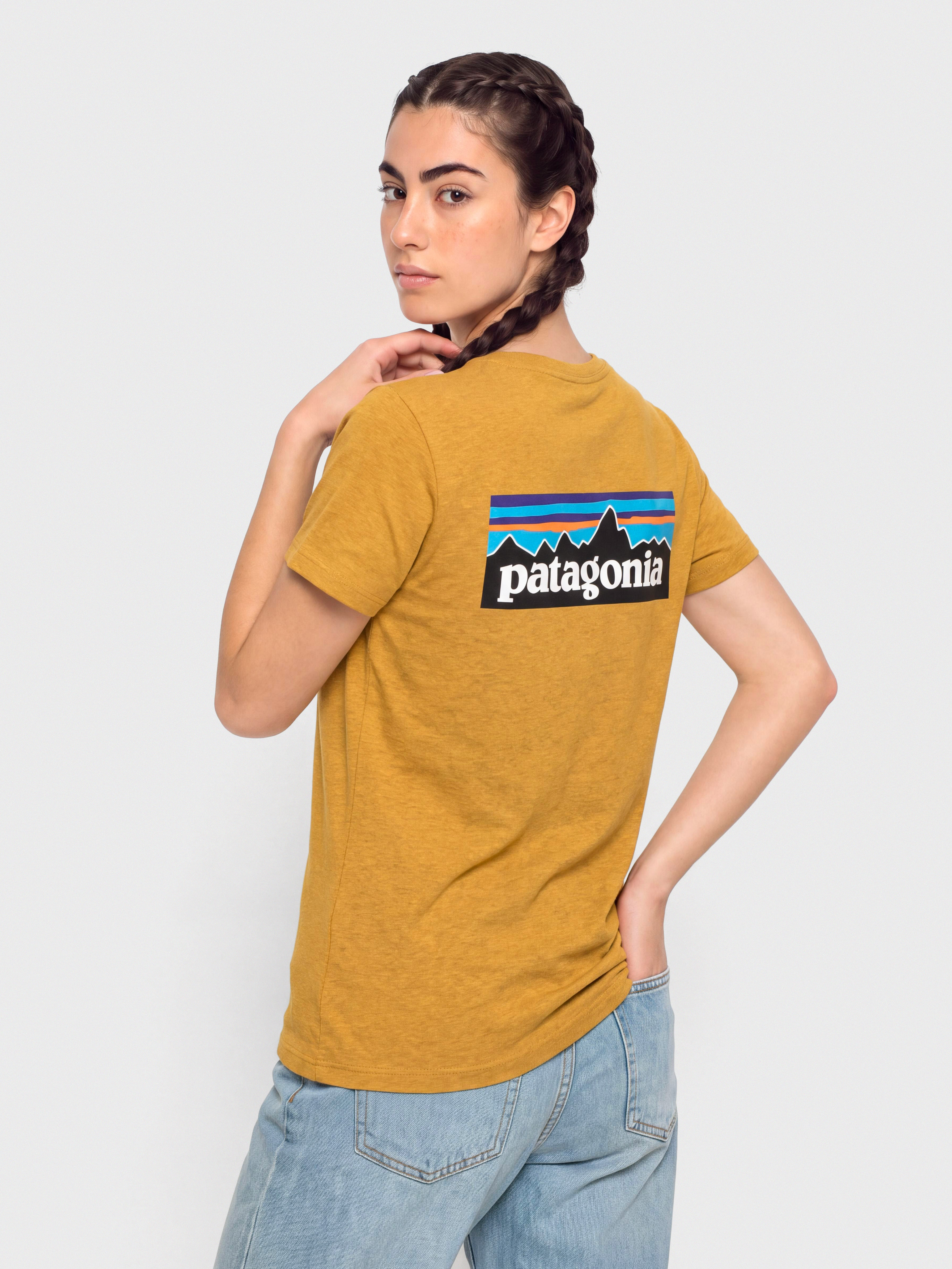 Tricou Patagonia P 6 Logo Responsibili Wmn (dried mango)